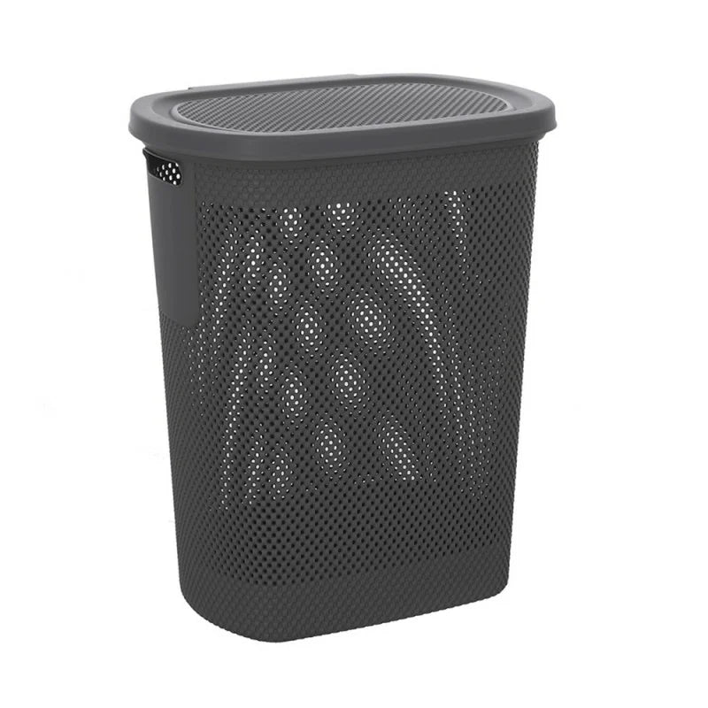 Portabiancheria in plastica 58 Lt Bathcore modello Livia - Grigio scuro