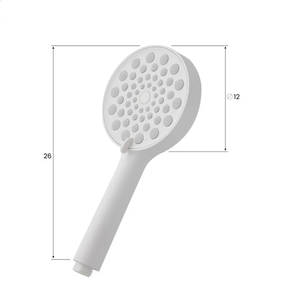 Doccetta rotonda 3 funzioni Anticalcare Serie Aqua Collection DocciaGo in ABS 26x12 cm - Bianco 2