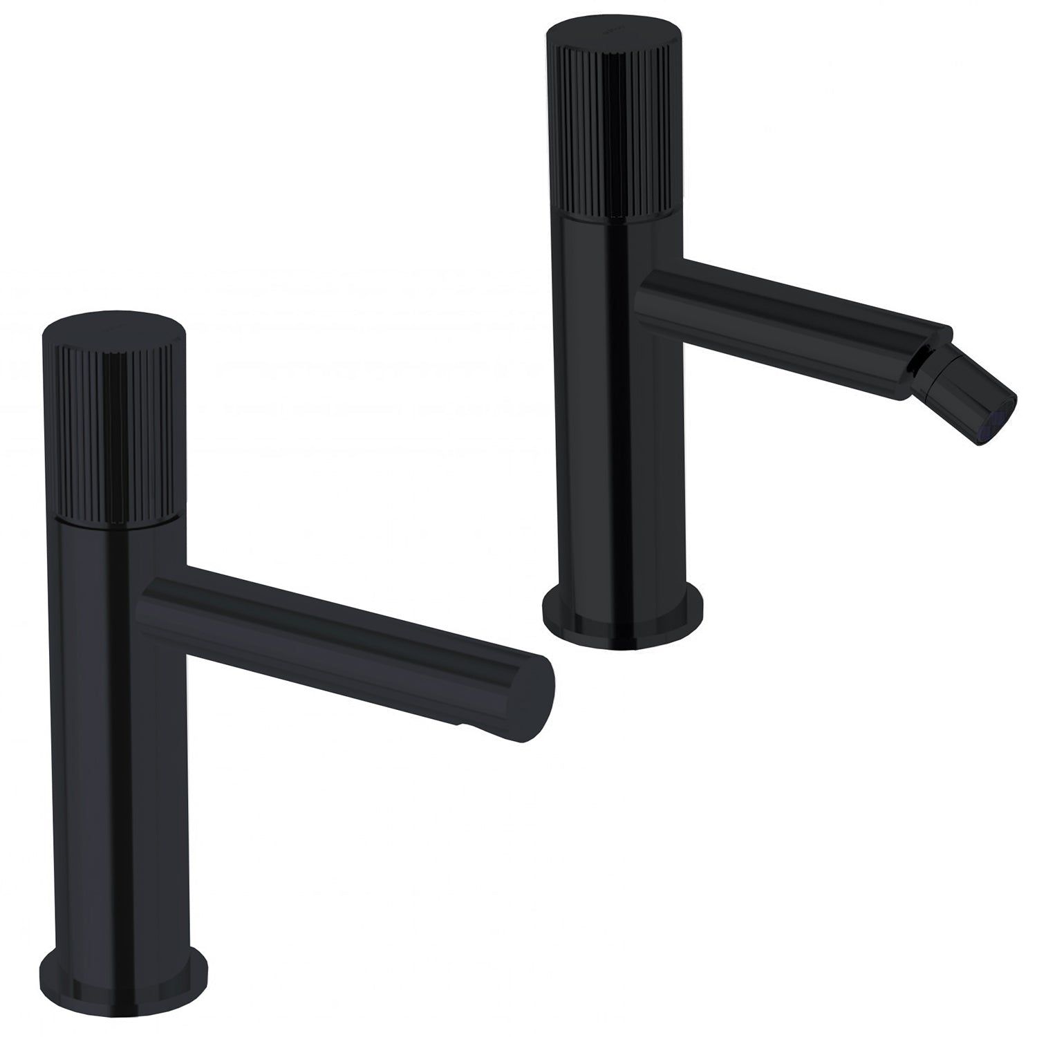 Set di miscelatori lavabo e bidet con scarico click clack Paffoni Jo Nero Opaco by CeramicStore | Lo specialista del tuo bagno