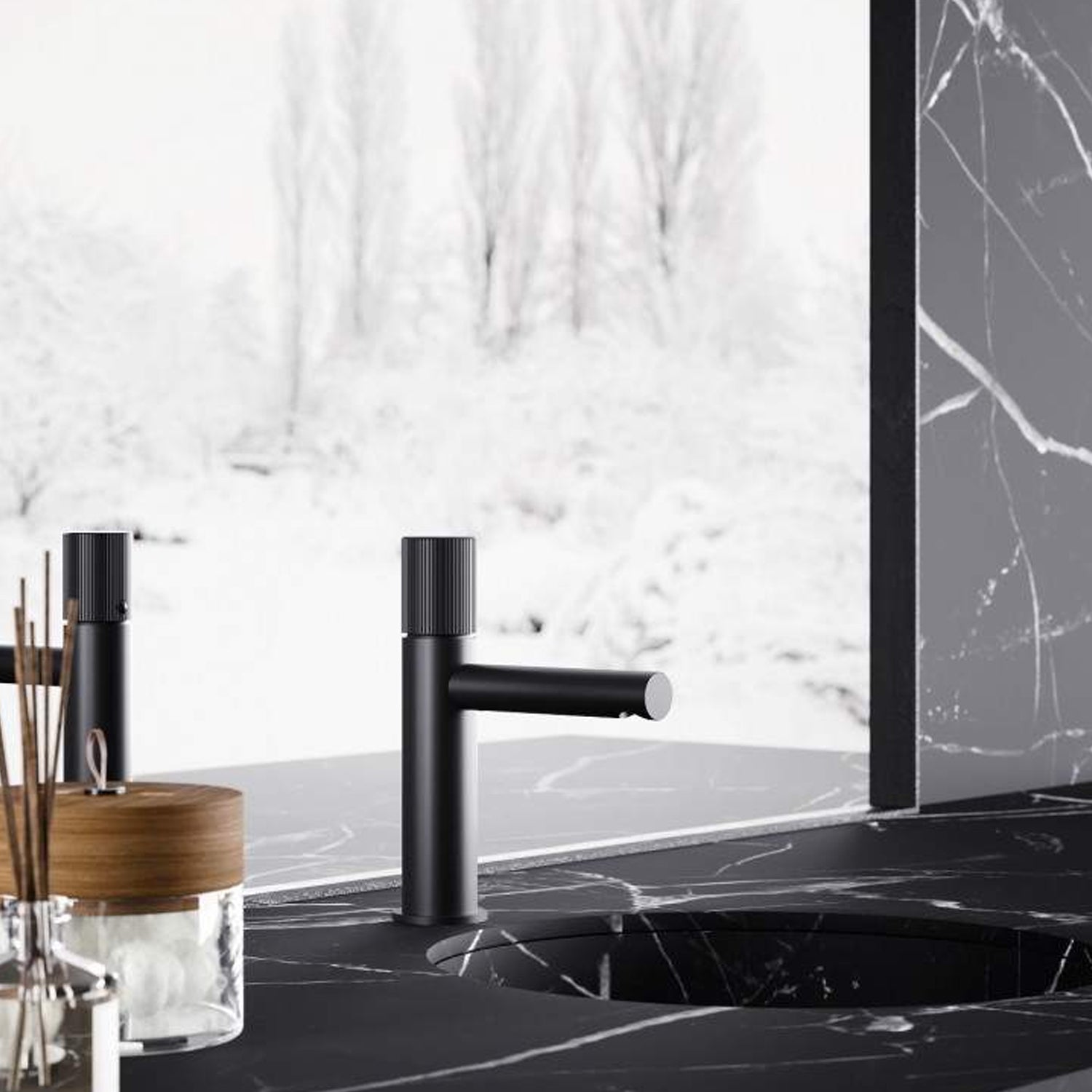  Set di miscelatori lavabo-bidet-doccia con deviatore Paffoni Jo Nero Opaco by CeramicStore | Lo specialista del tuo bagno