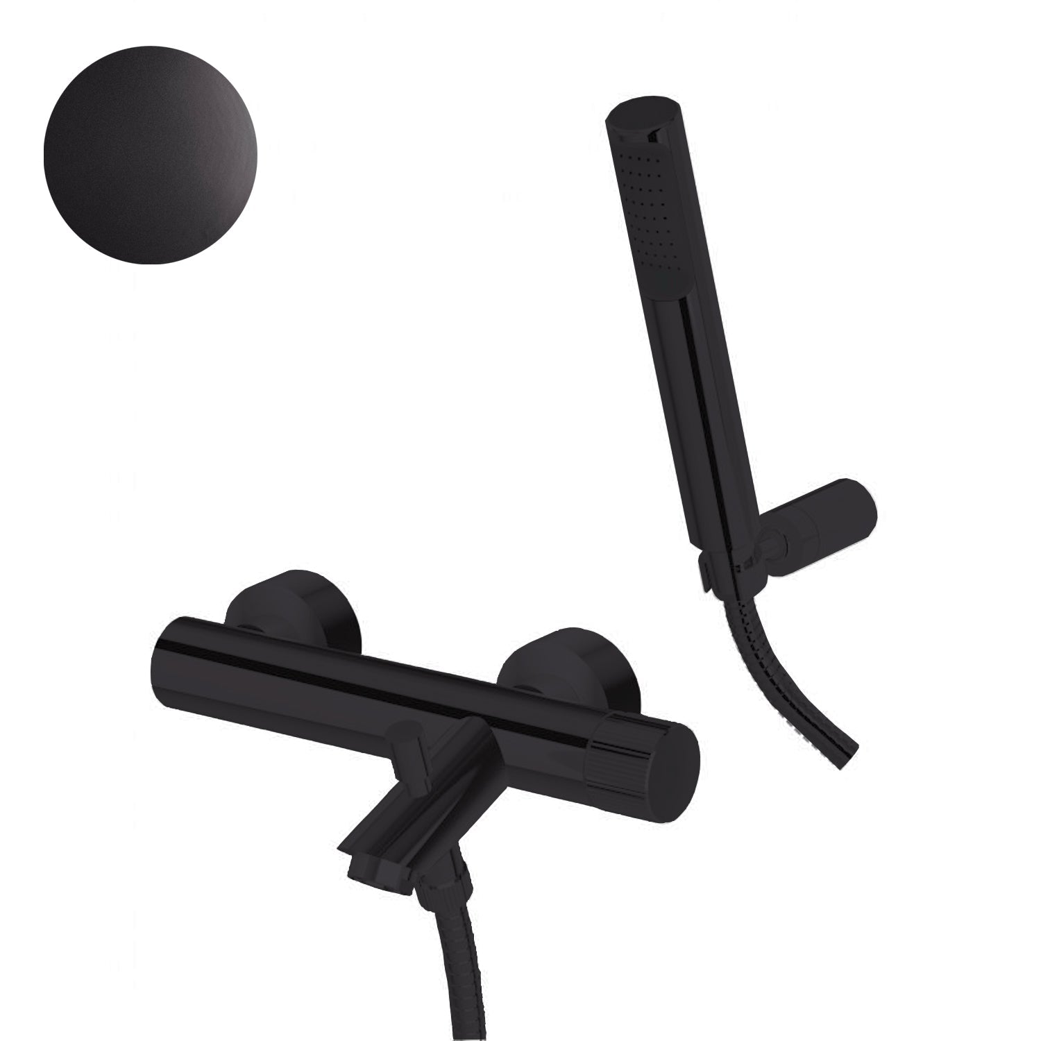  Set di miscelatori lavabo alto-bidet-vasca con doccetta Paffoni Jo Nero Opaco by CeramicStore | Lo specialista del tuo bagno