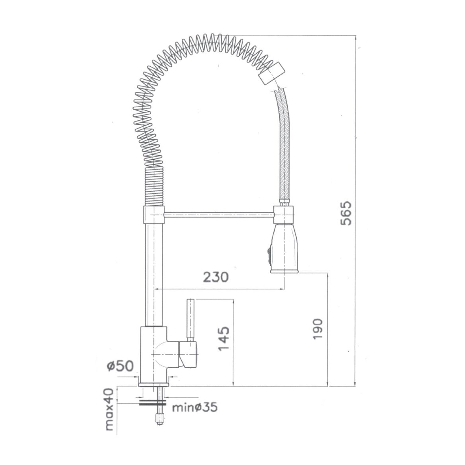  Miscelatore cucina in ottone con molla flessibile e 2 getti anticalcare by CeramicStore | Lo specialista del tuo bagno