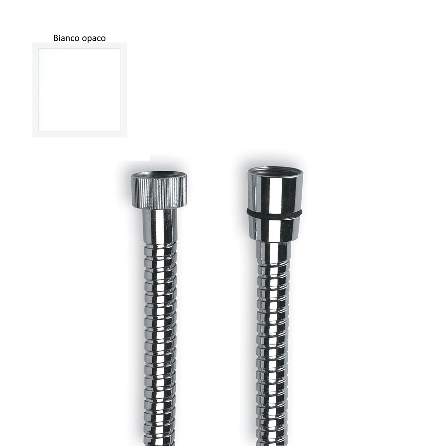 Flessibile doccia a doppia aggraffatura 150cm bianco opaco by CeramicStore | Lo specialista del tuo bagno