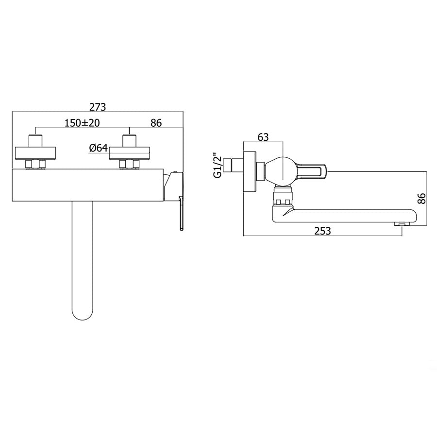  Miscelatore Lavello a Muro con canna orientabile collezione Ringo Paffoni by CeramicStore | Lo specialista del tuo bagno