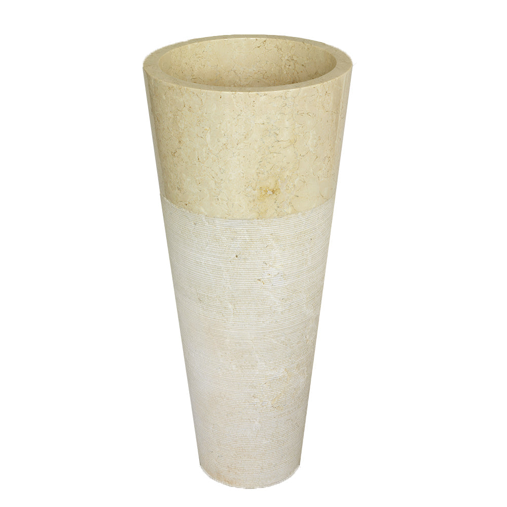 Lavabo freestanding in Marmo Conico Beige tondo alto 90 cm diametro 40 cm by CeramicStore | Lo specialista del tuo bagno