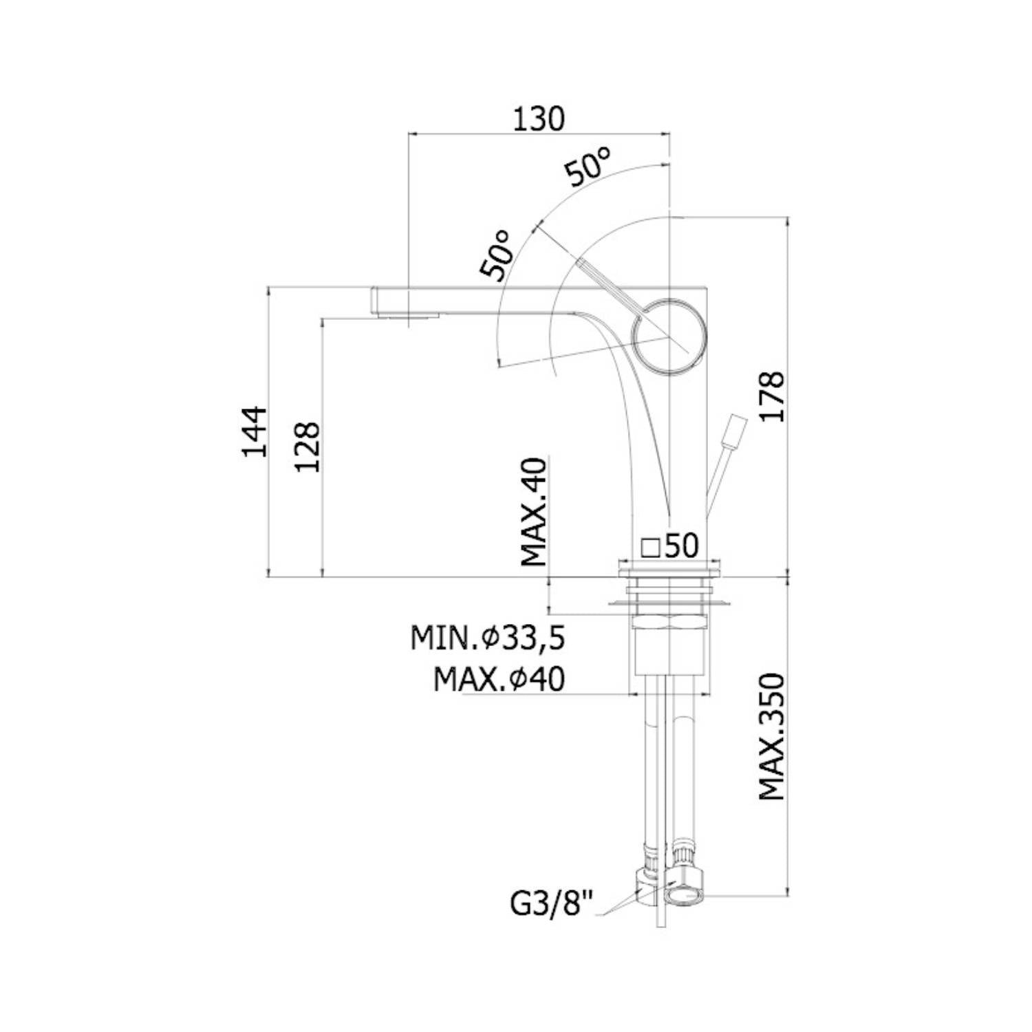  Miscelatore lavabo senza scarico serie Rock modello RO071ST steel looking Paffoni by CeramicStore | Lo specialista del tuo bagno