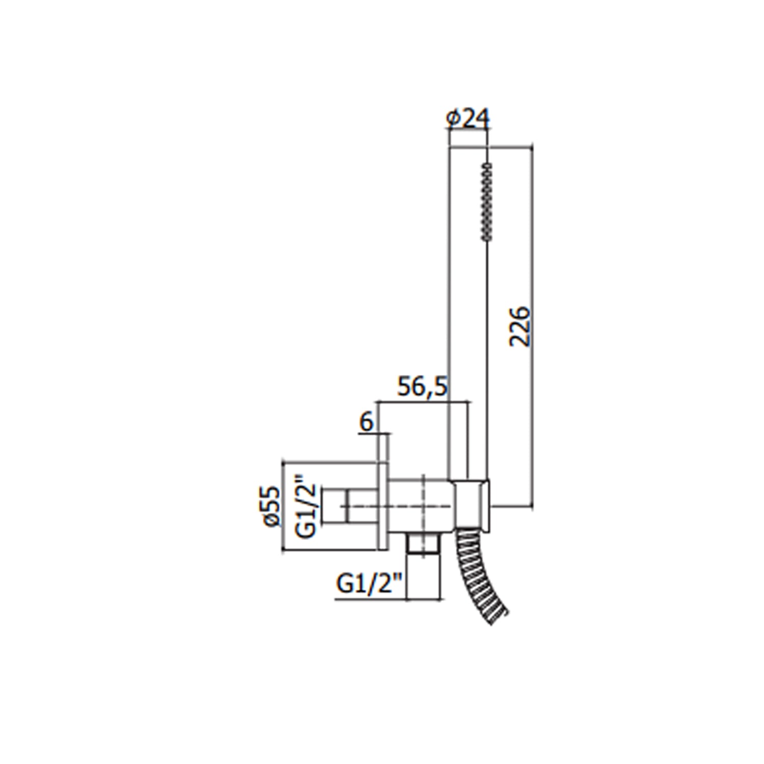  Kit doccia 074 con soffione