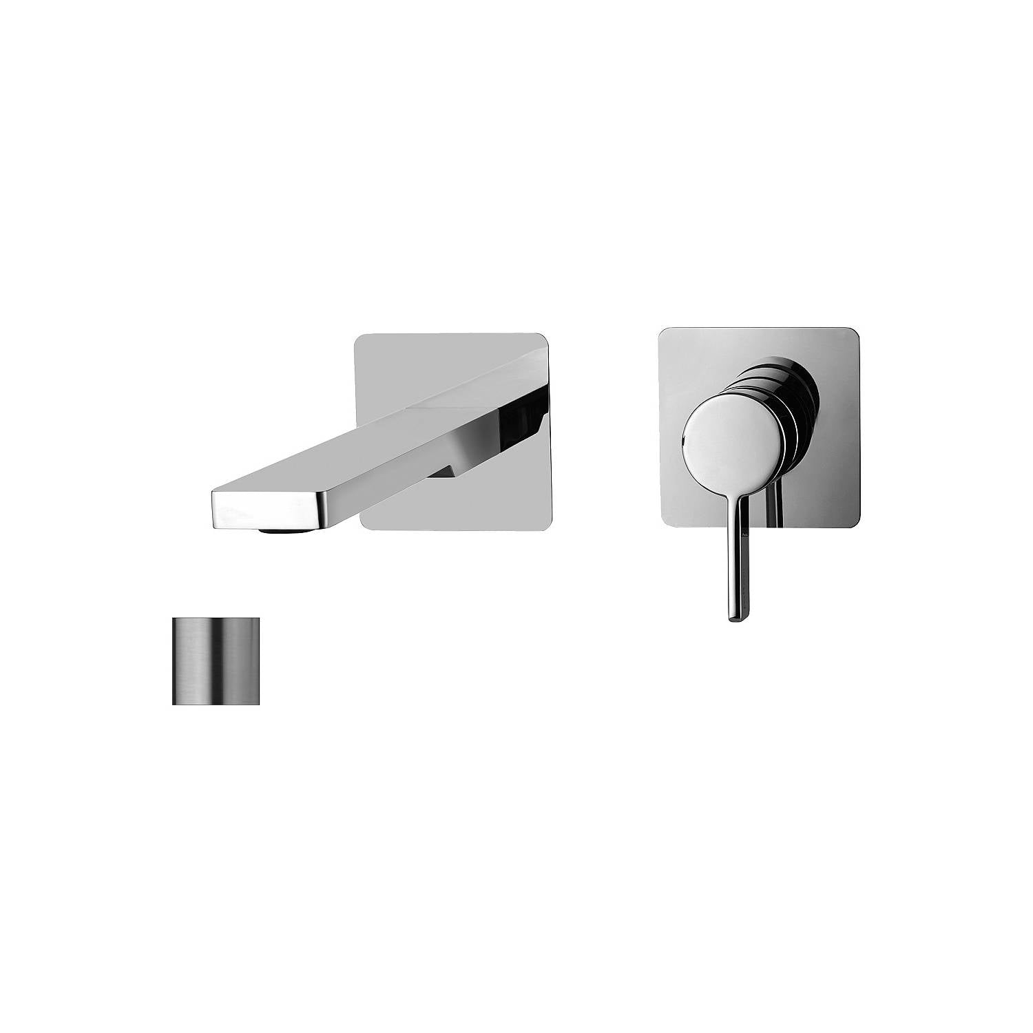 Miscelatore lavabo a parete serie Rock modello RO104St70 steel looking Paffoni by CeramicStore | Lo specialista del tuo bagno