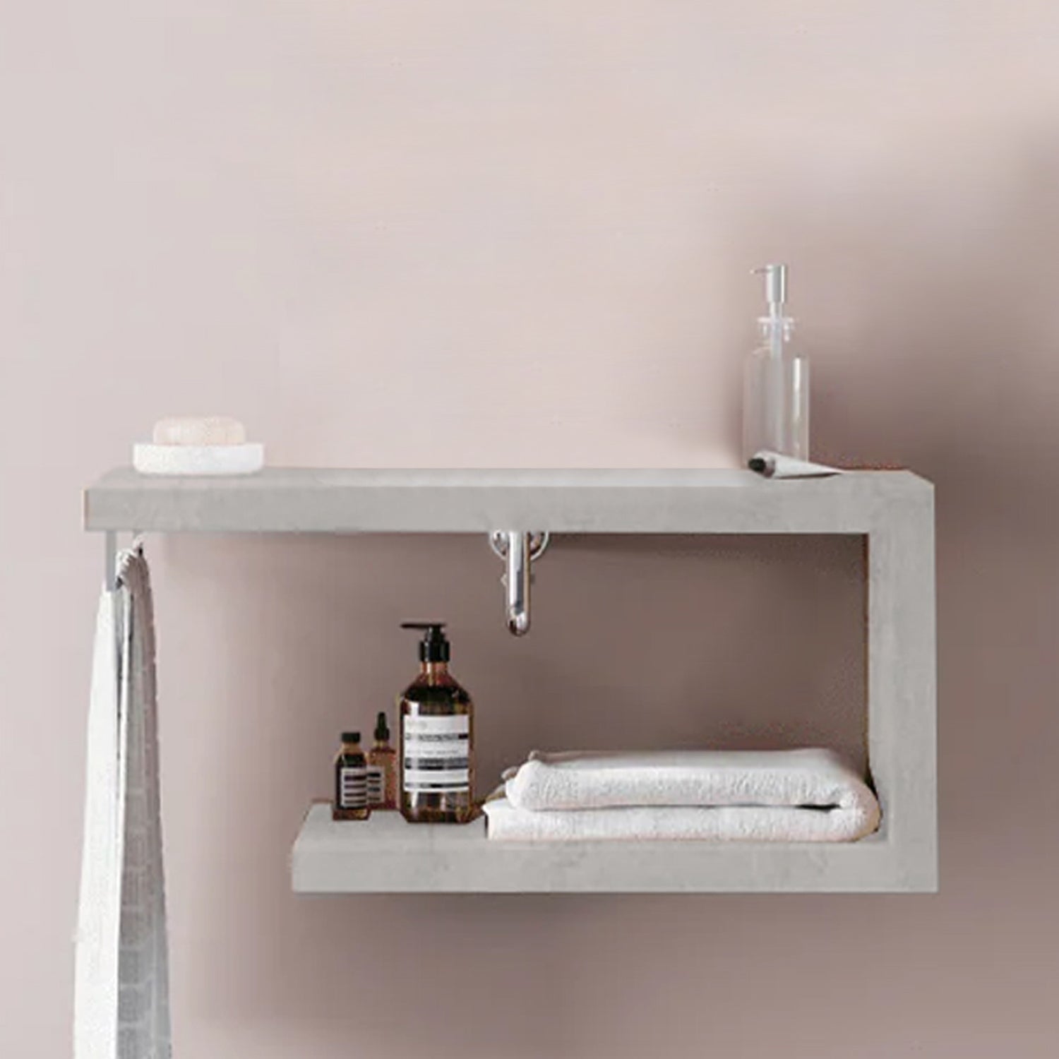 Mobile bagno a giorno cm 80 Beton - Cubi&Co modello Destiny by CeramicStore | Lo specialista del tuo bagno