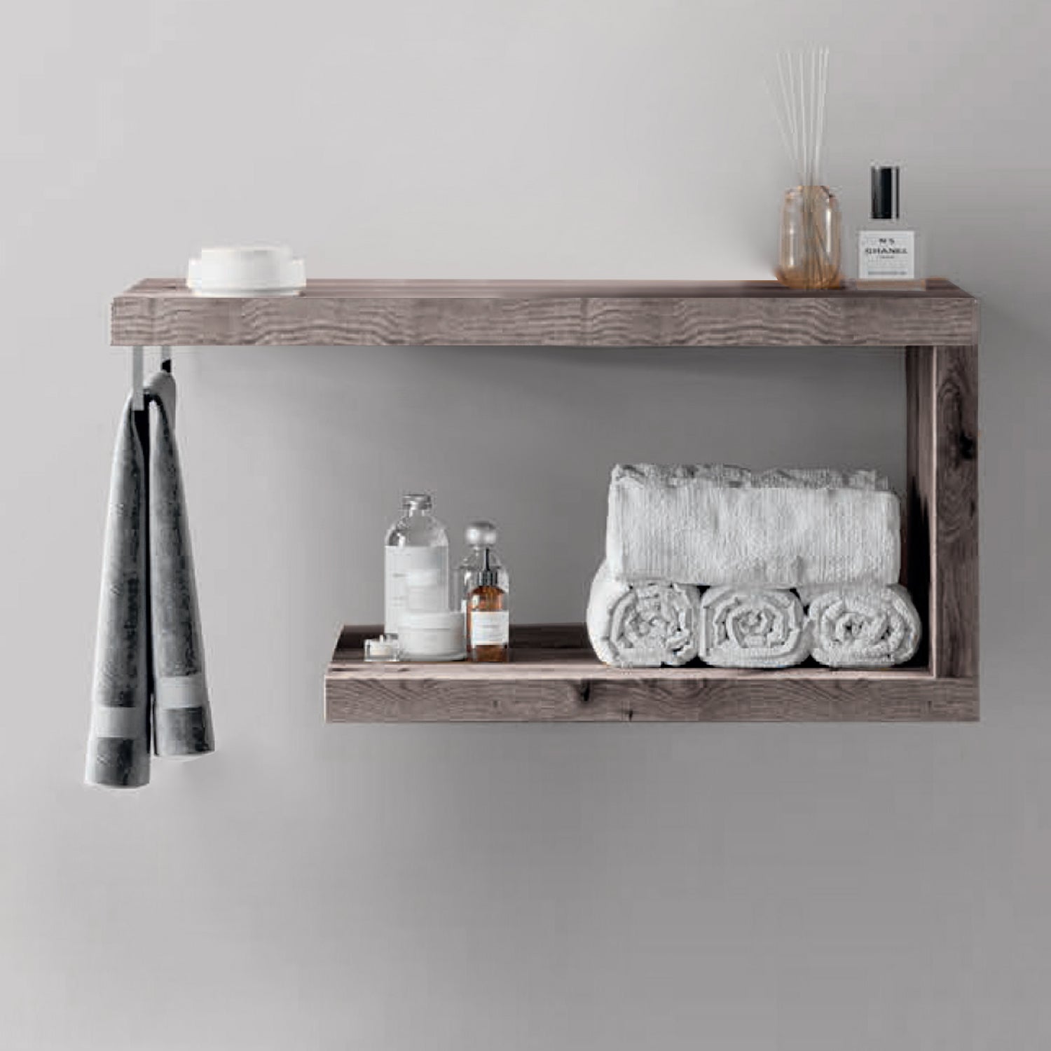 Mobile bagno a giorno cm 80 Rovere Fossile - Cubi&Co modello Destiny by CeramicStore | Lo specialista del tuo bagno