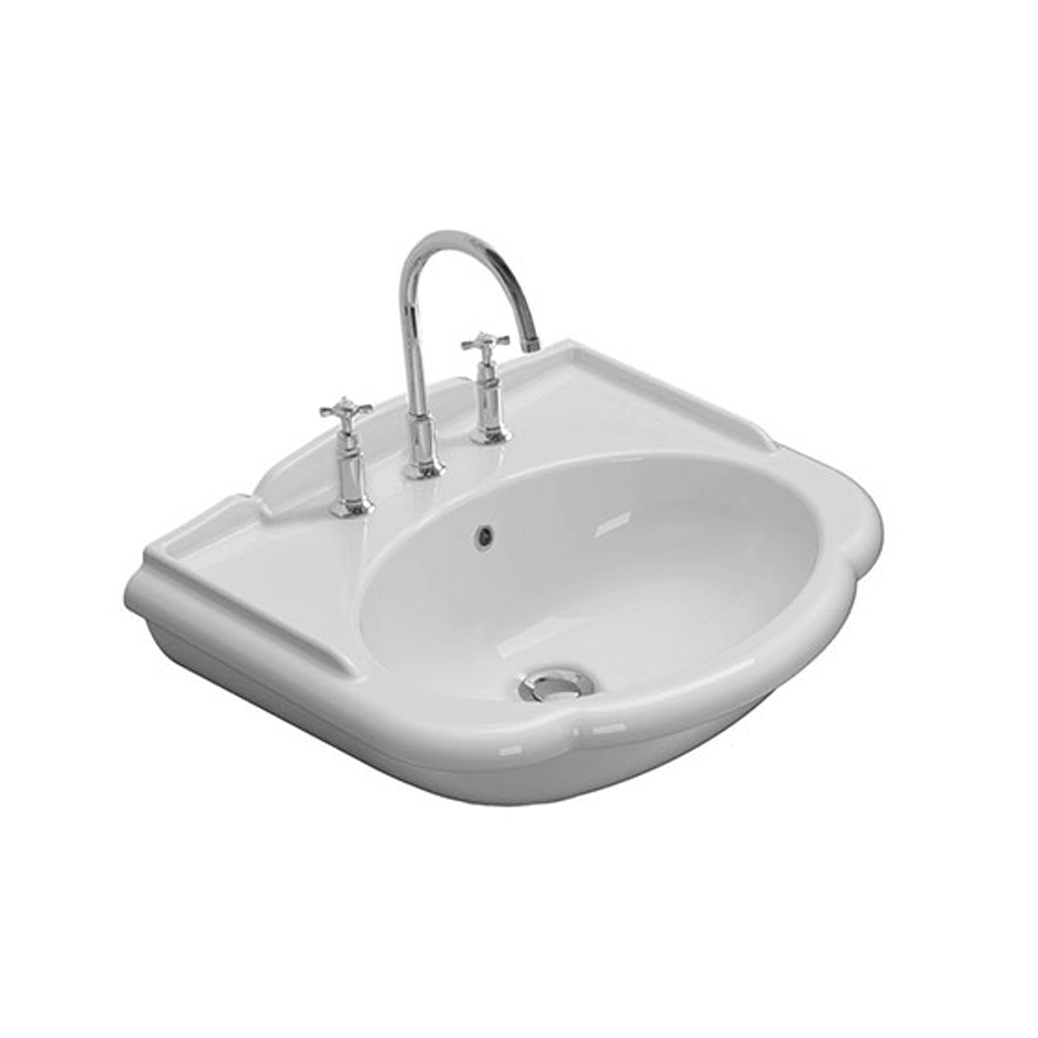 Lavabo sospeso 62x54 cm Ceramica Globo PAESTUM by CeramicStore | Lo specialista del tuo bagno