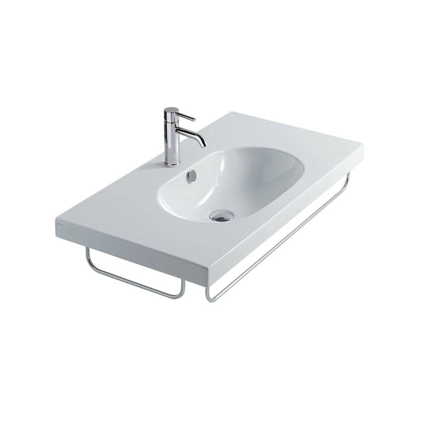 Lavabo sospeso in ceramica serie M2/Eden di Ceramica Galassia - Bianco lucido 90x48cm by CeramicStore | Lo specialista del tuo bagno