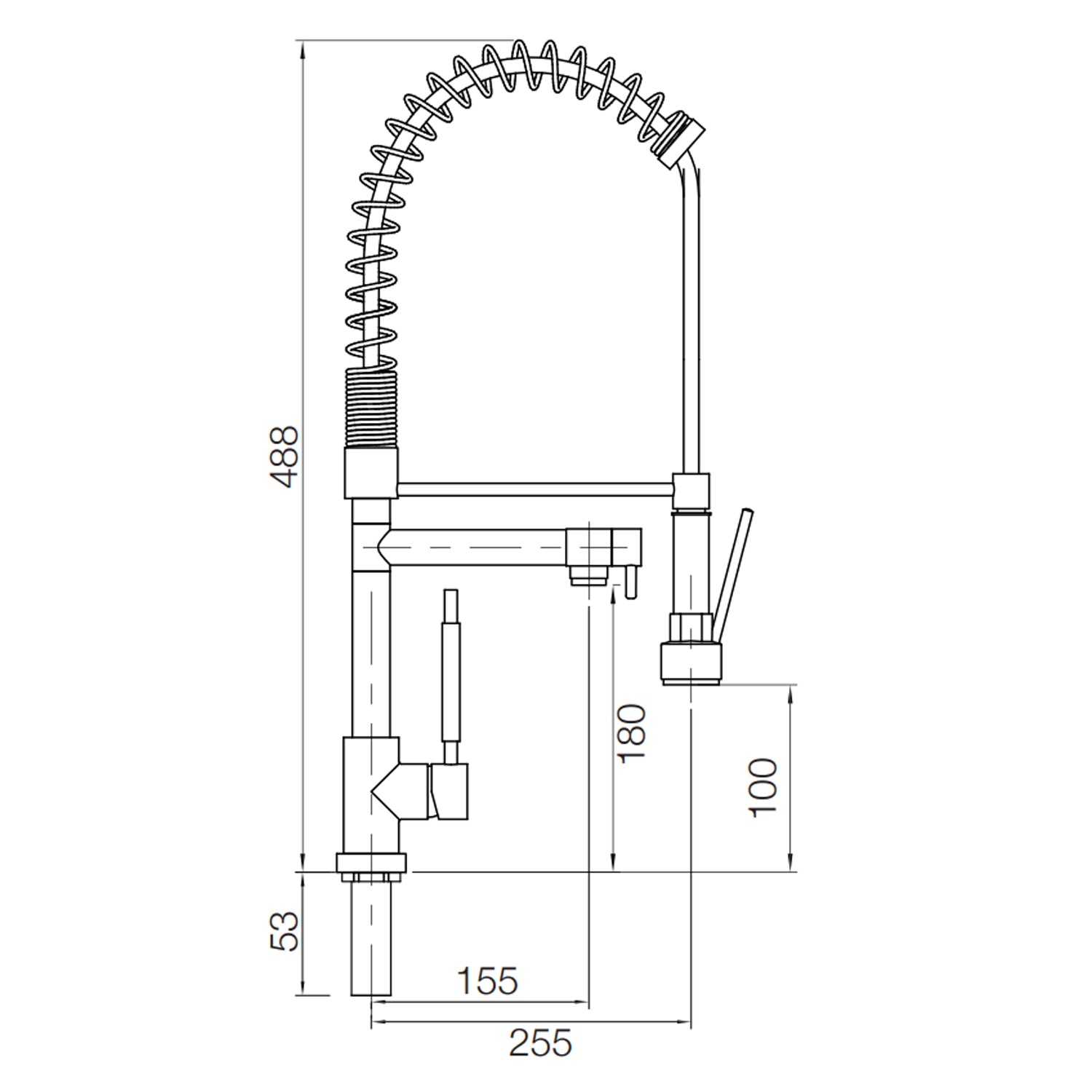 Miscelatore monocomando per lavello Rubiflux Albireo con doccetta e doppia erogazione 2