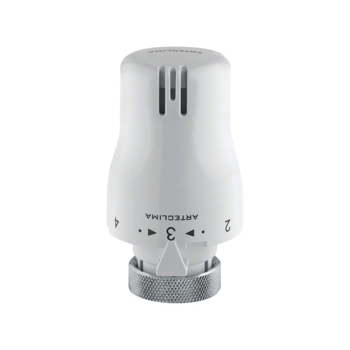 Testa termostatica bianca per valvola radiatori con sensore a liquido