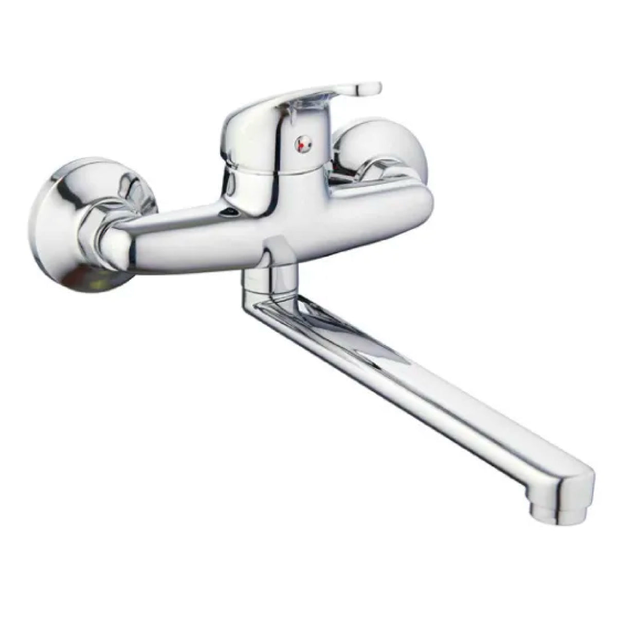 Rubinetto miscelatore monoforo a parete con canna diritta Rubiflux serie Blu 2.0