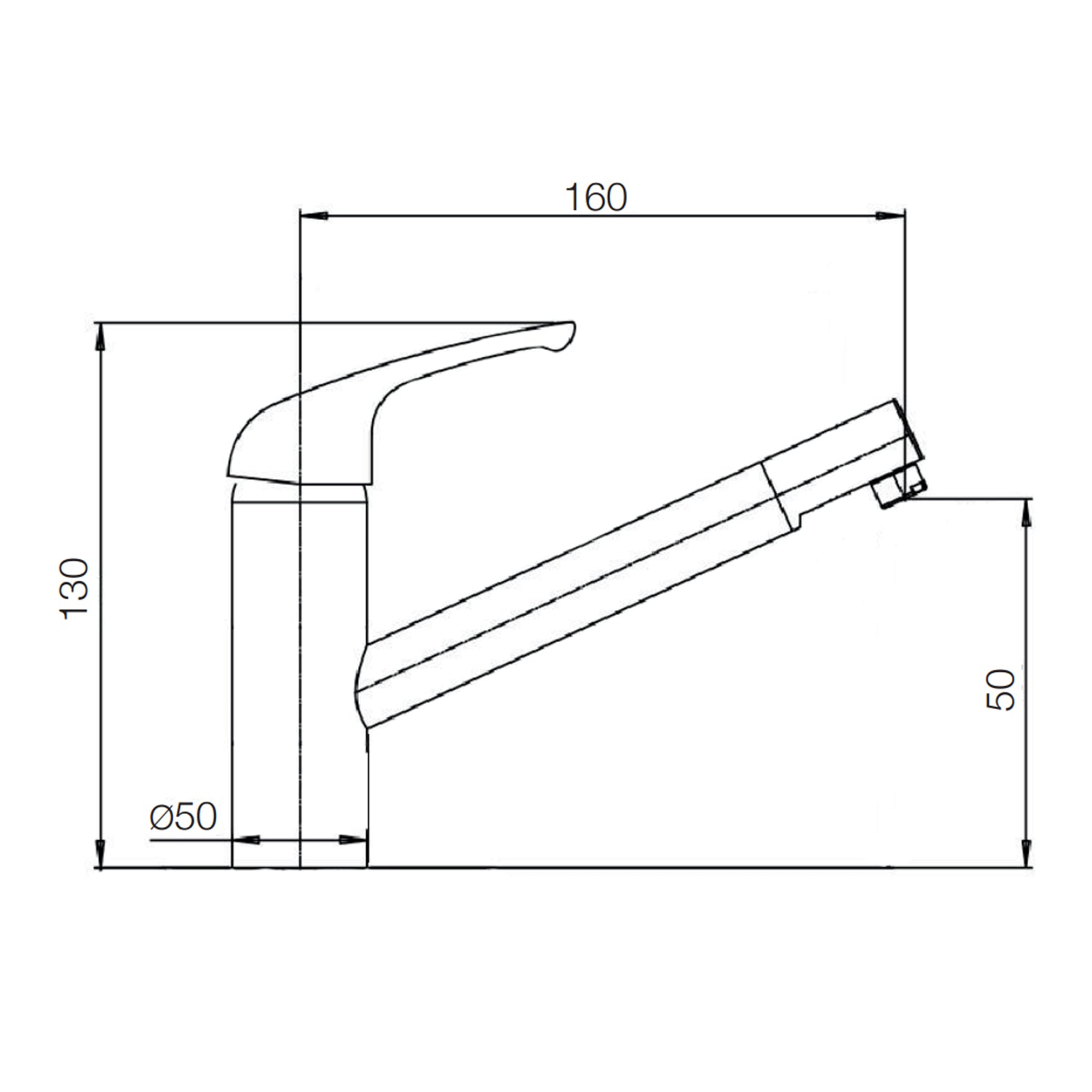 Rubinetto miscelatore monocomando cromato per lavabo con doccia estraibile RubiFlux Blu 2.0 2