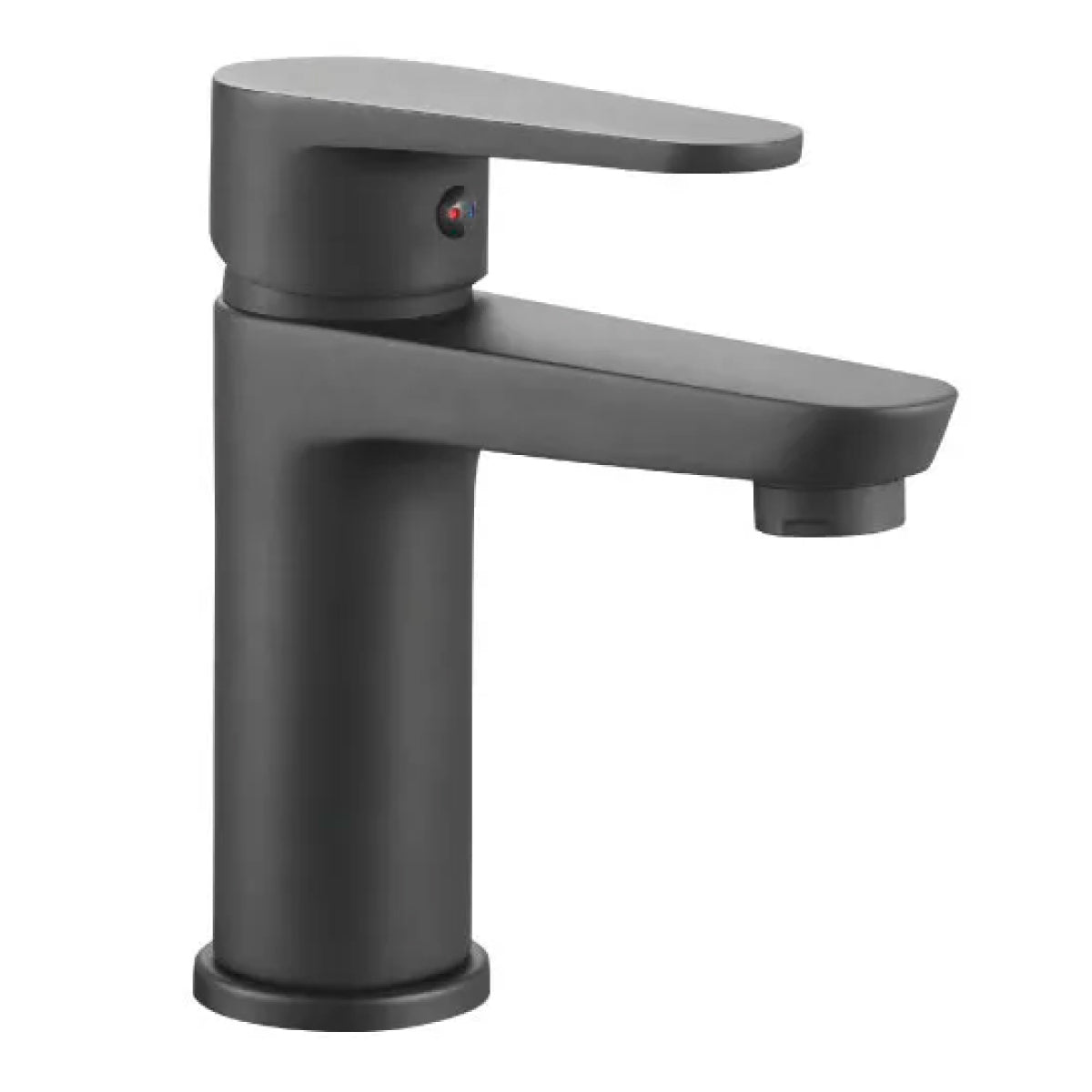 Rubinetto miscelatore monocomando cromato per lavabo RubiFlux Pink 2.0 - Nero Opaco