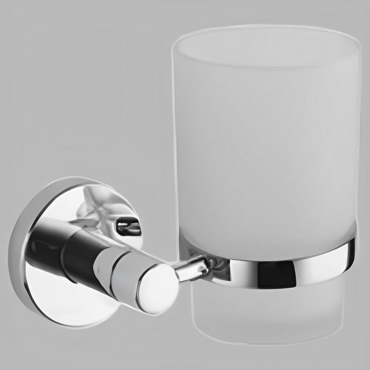 Portabicchiere a parete BathCore serie Carol - Vetro e cromo