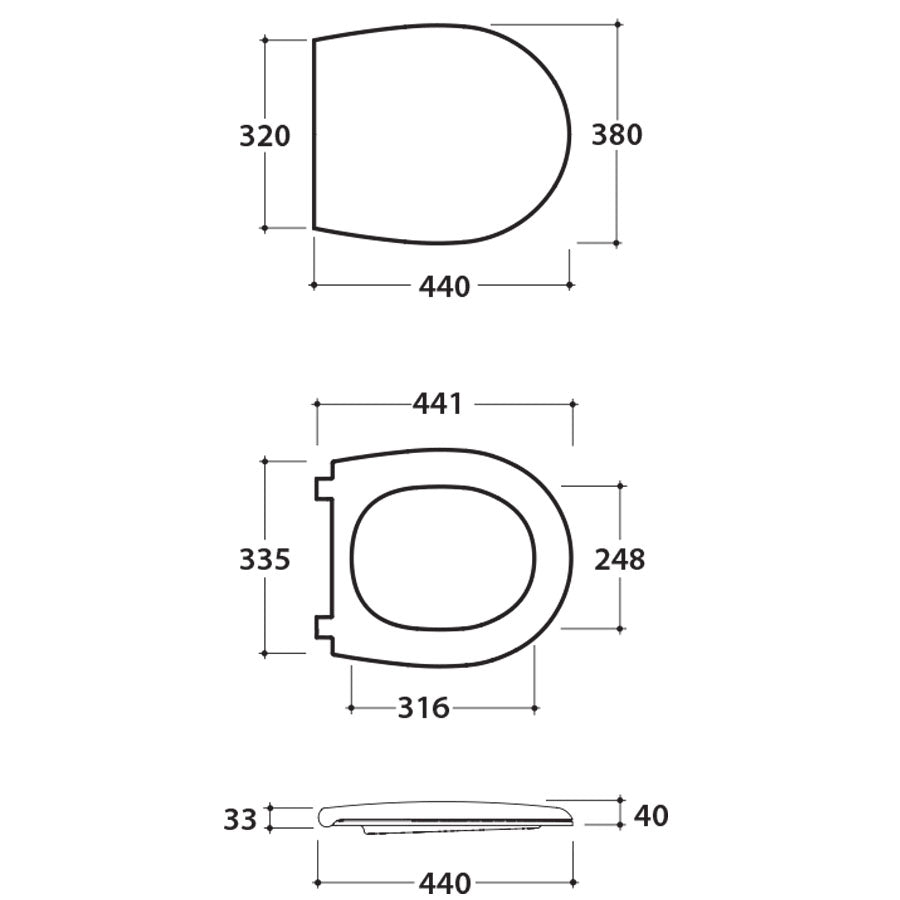 Coprivaso in termoindurente BOWL+ 55 soft close bianco 2