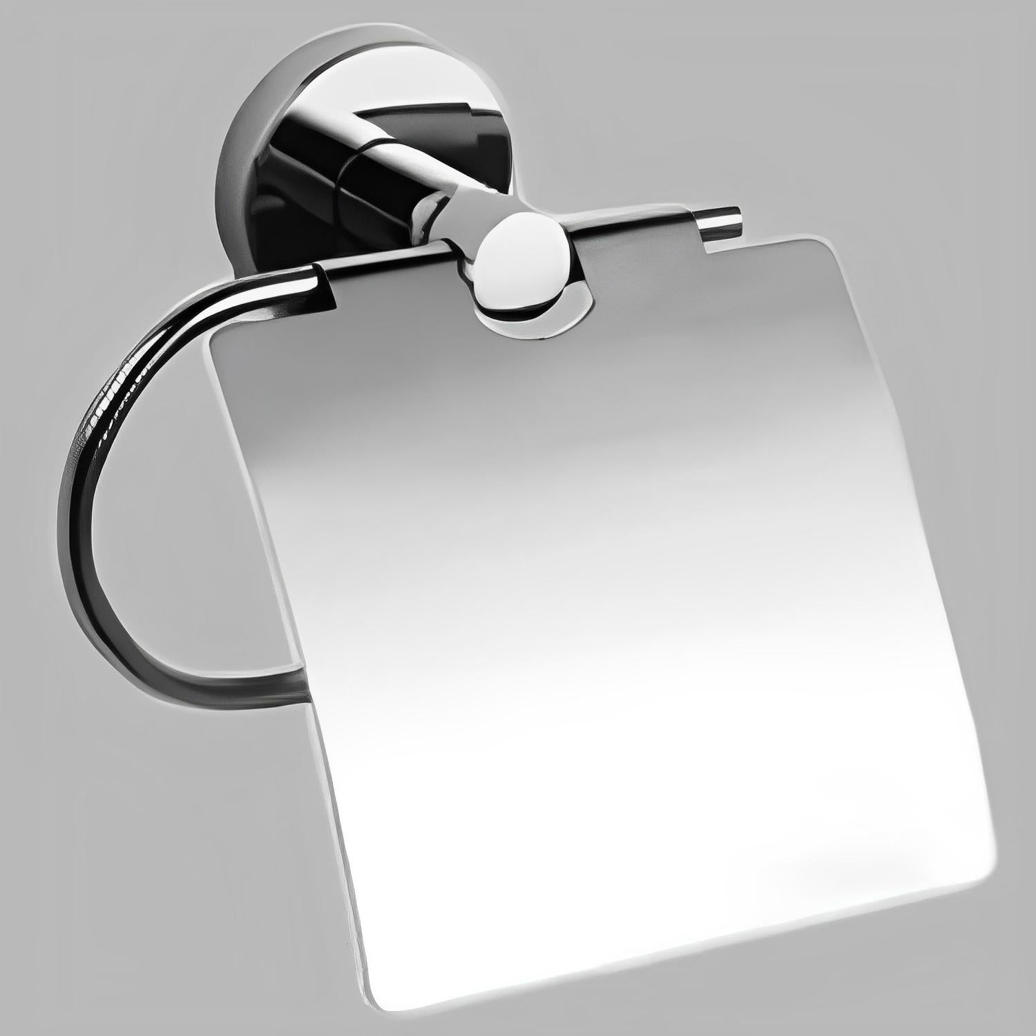 Portarotolo chiuso BathCore serie Carol - Cromo