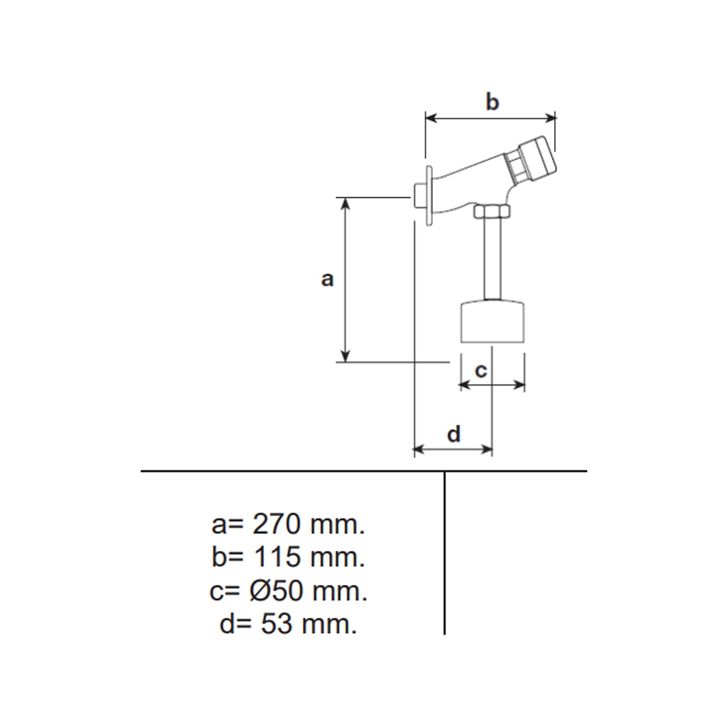 Rubinetto temporizzato a parete per orinatoio RubiFlux - Cromo 2