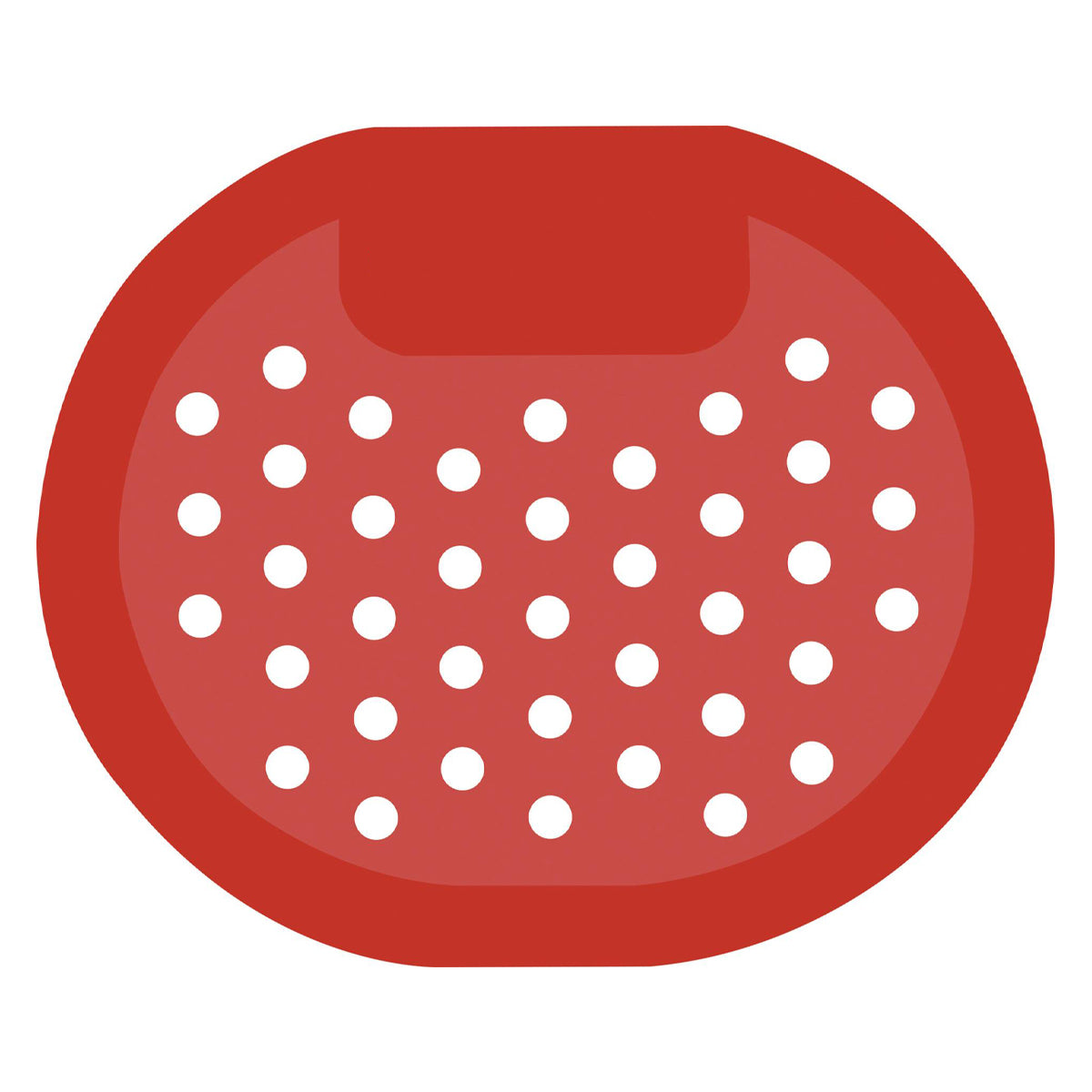 Filtro per orinatoio in gomma rossa 168x140 - Confezione da 10 pz