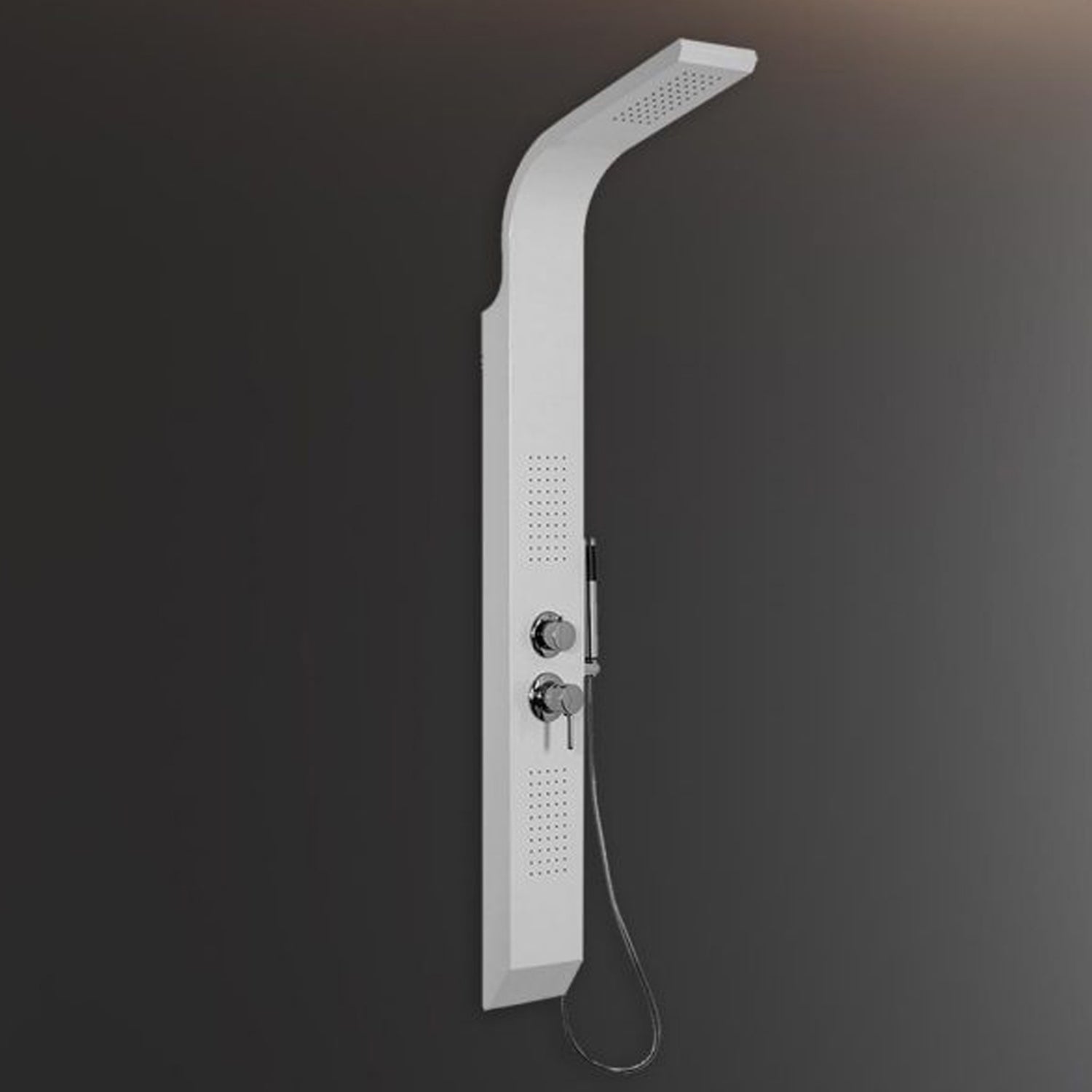 Pannello doccia multifunzione DocciaGo serie Lisa in alluminio 16x150x50 cm - Bianco Opaco