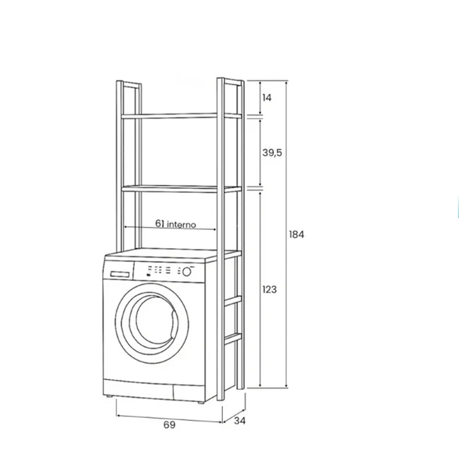 130410 - Scaffale 2 ripiani Cubi&co Willy in polipropilene - Effetto legno 2