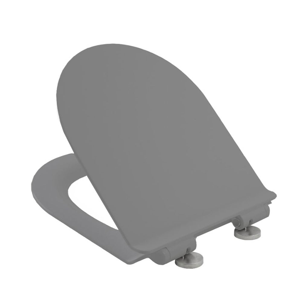 Copriwater flat soft close a sgancio rapido in termoindurente  per vasi serie LineaM Bathcore - Grigio scuro opaco