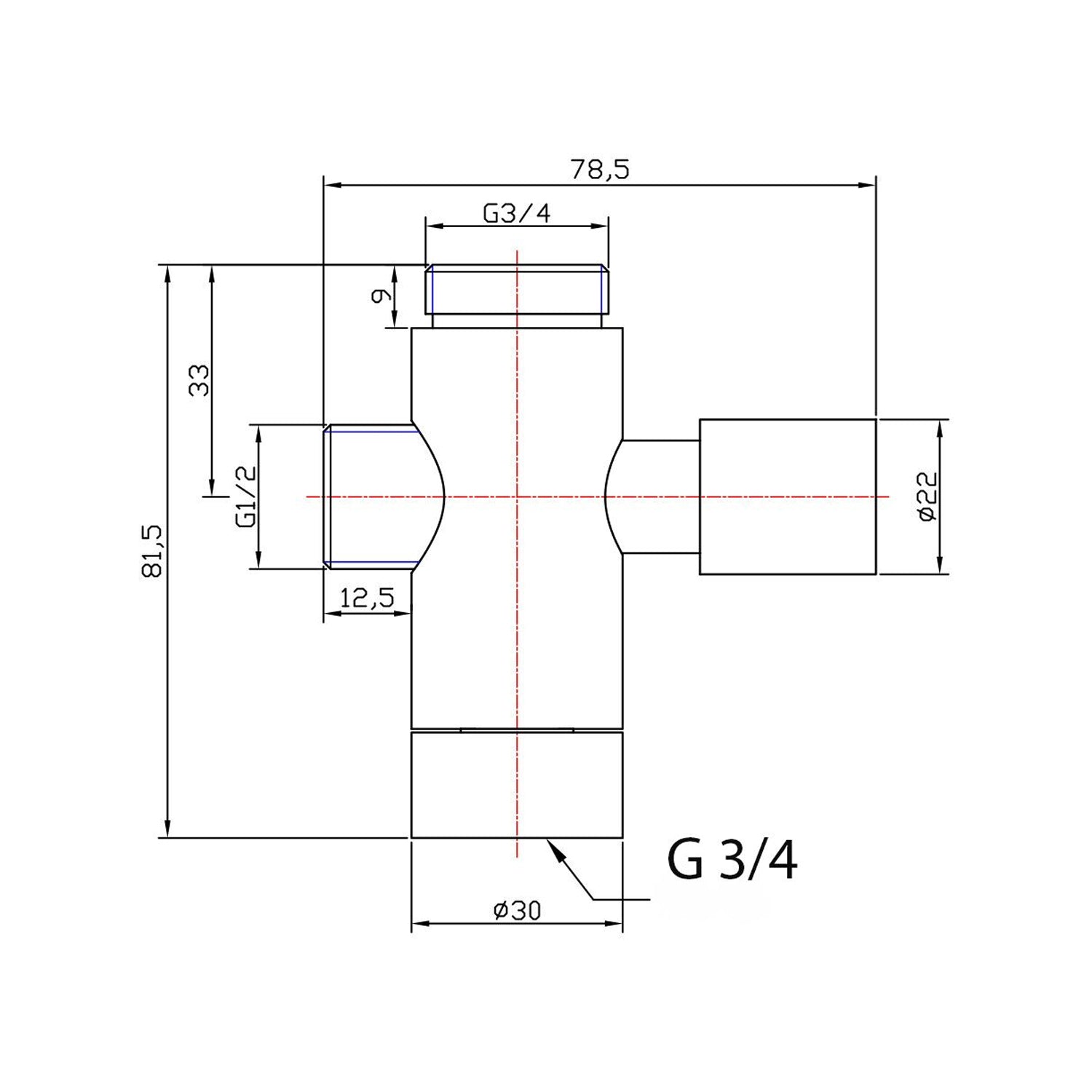  3/4F e 1/2M cromo by CeramicStore | Lo specialista del tuo bagno