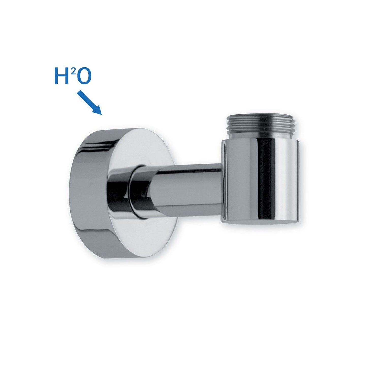  Supporto inferiore con presa acqua per colonna esterno doccia cromo nero by CeramicStore | Lo specialista del tuo bagno