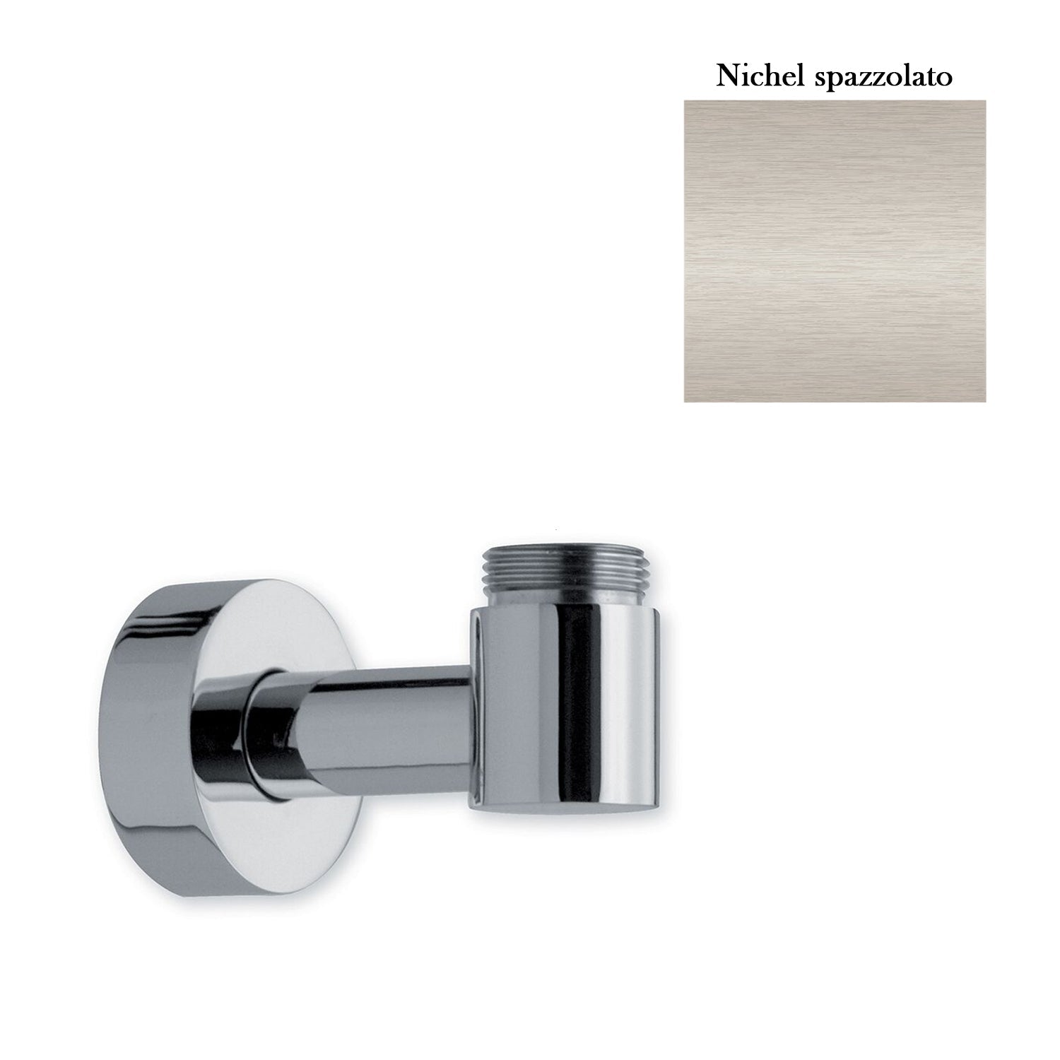 Supporto inferiore con presa acqua per colonna esterno doccia nichel opaco by CeramicStore | Lo specialista del tuo bagno