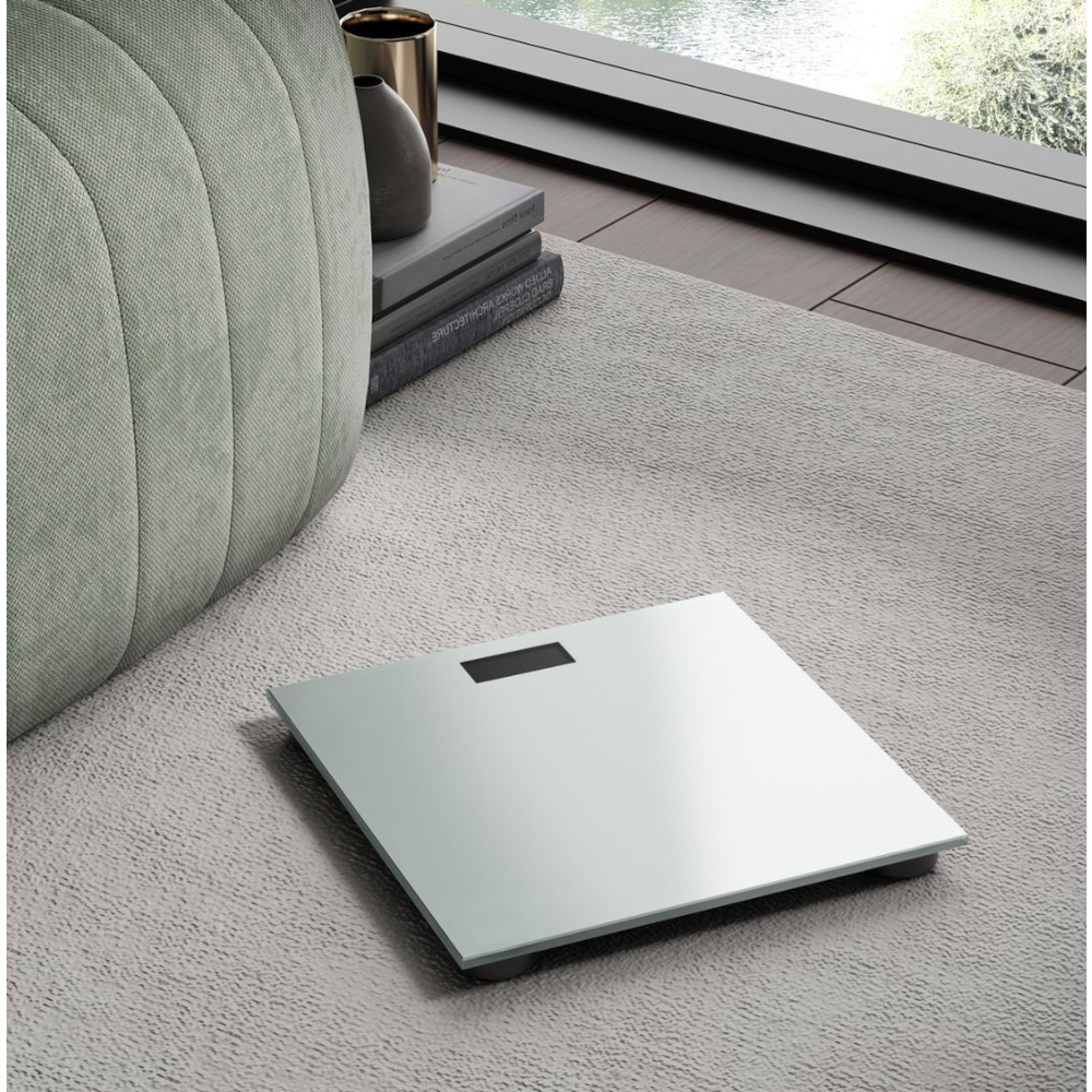  Bilancia pesapersone 28x28cm in vetro bianco collezione CRYSTAL a marchio GEDY by CeramicStore | Lo specialista del tuo bagno