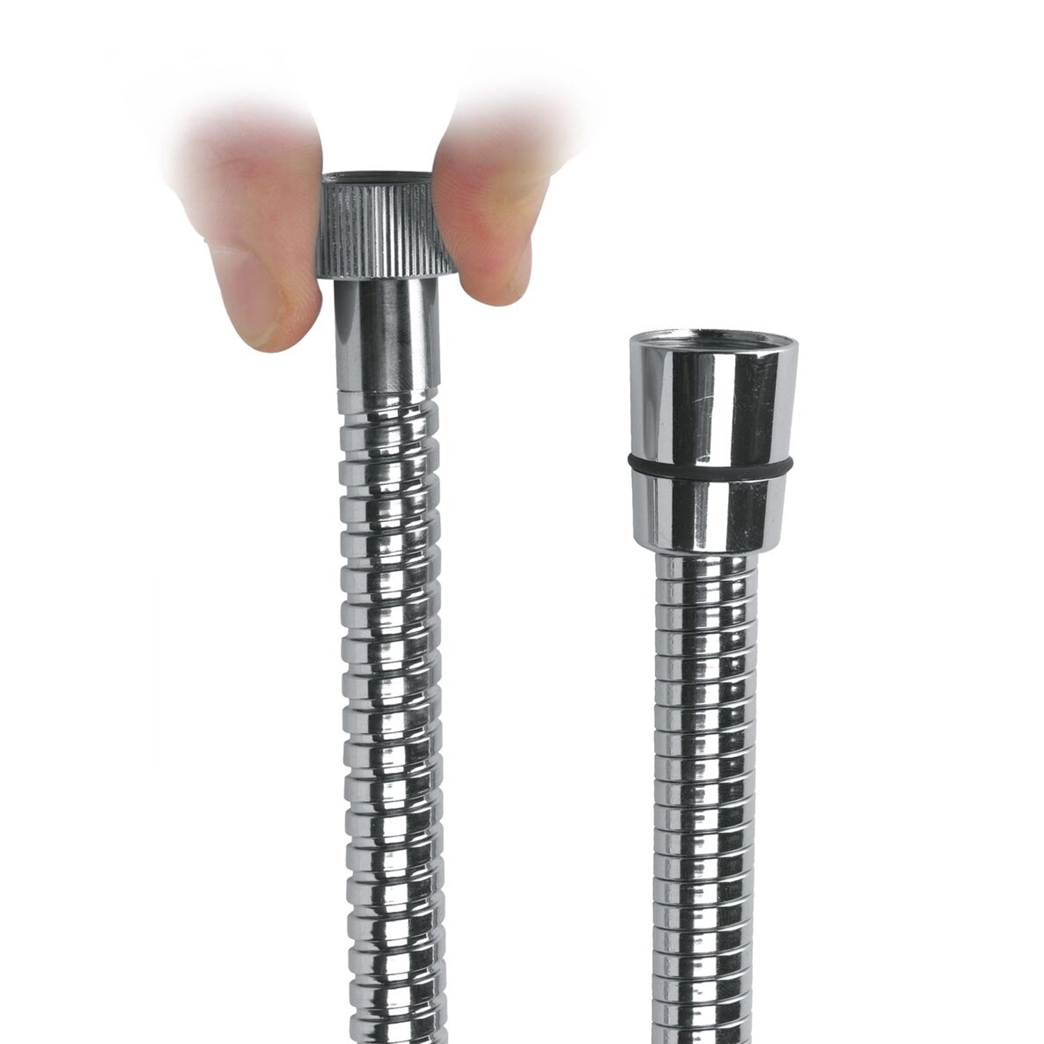 Flessibile doccia a doppia aggraffatura estensibile 150/200cm in acciaio by CeramicStore | Lo specialista del tuo bagno