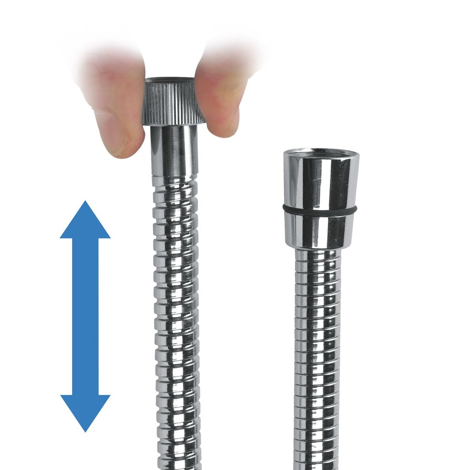  Flessibile doccia a doppia aggraffatura estensibile 150/200cm in acciaio by CeramicStore | Lo specialista del tuo bagno