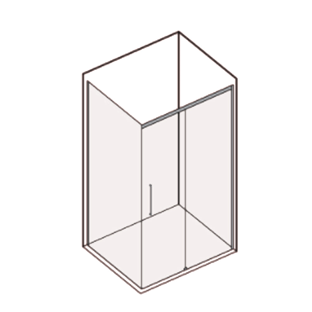  Box doccia rettangolare con apertura scorrevole verso destra cm 120x80 modello Lauren in cristallo temperato mm 8 by CeramicStore | Lo specialista del tuo bagno