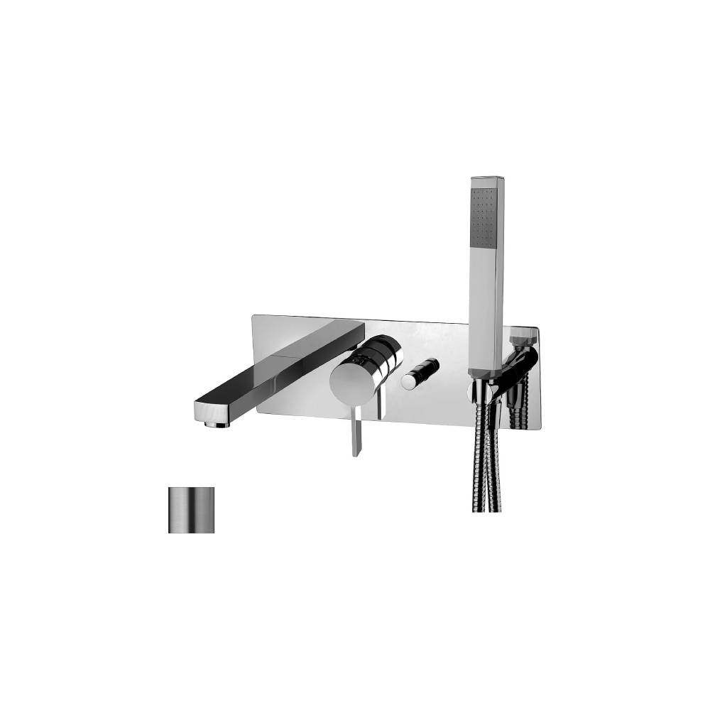 Miscelatore vasca a parete con duplex serie Rock modello RO001ST Steel looking Paffoni by CeramicStore | Lo specialista del tuo bagno