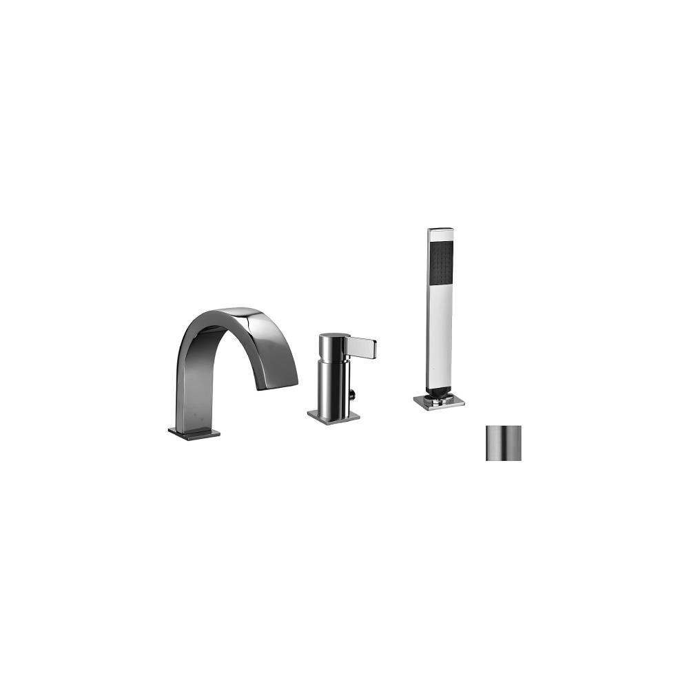 Miscelatore bordo vasca serie Rock modello RO040ST con bocca a cascata e duplex Steel looking Paffoni by CeramicStore | Lo specialista del tuo bagno