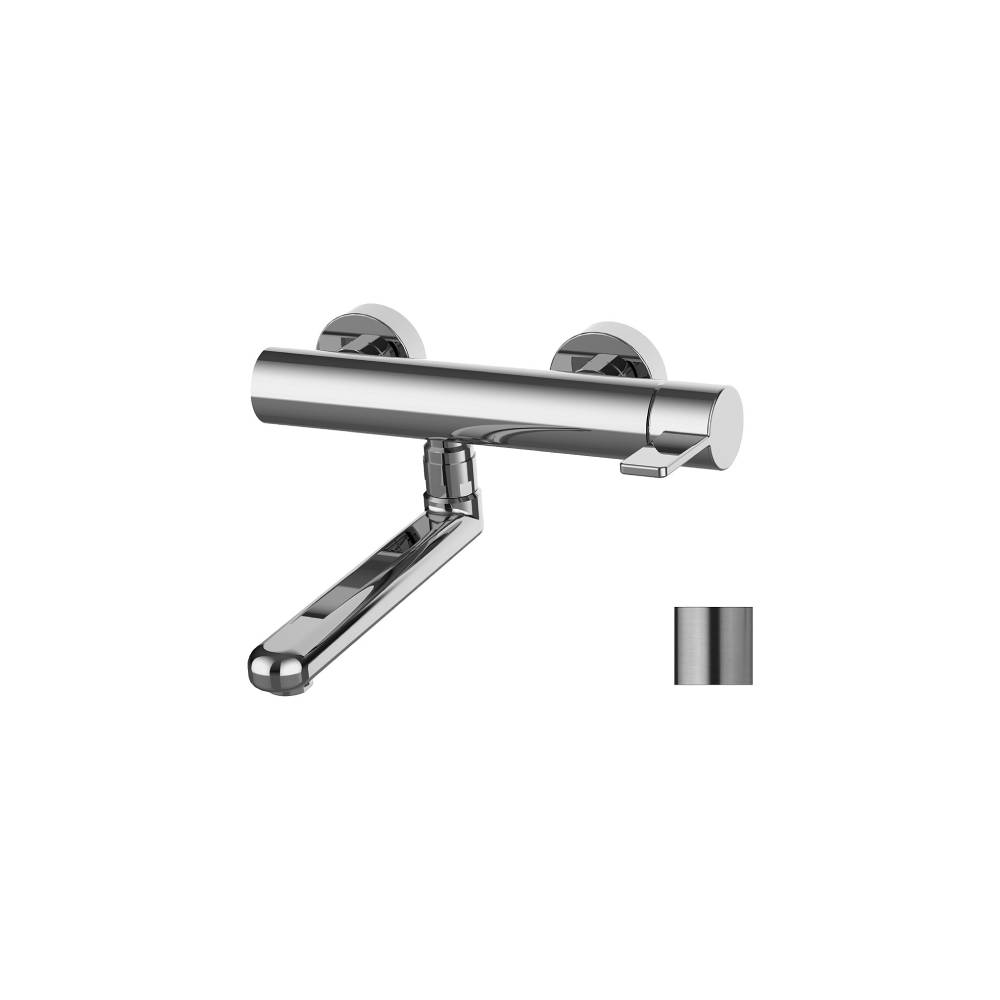 Miscelatore cucina a parete serie Rock modello RO161ST Steel looking Paffoni by CeramicStore | Lo specialista del tuo bagno