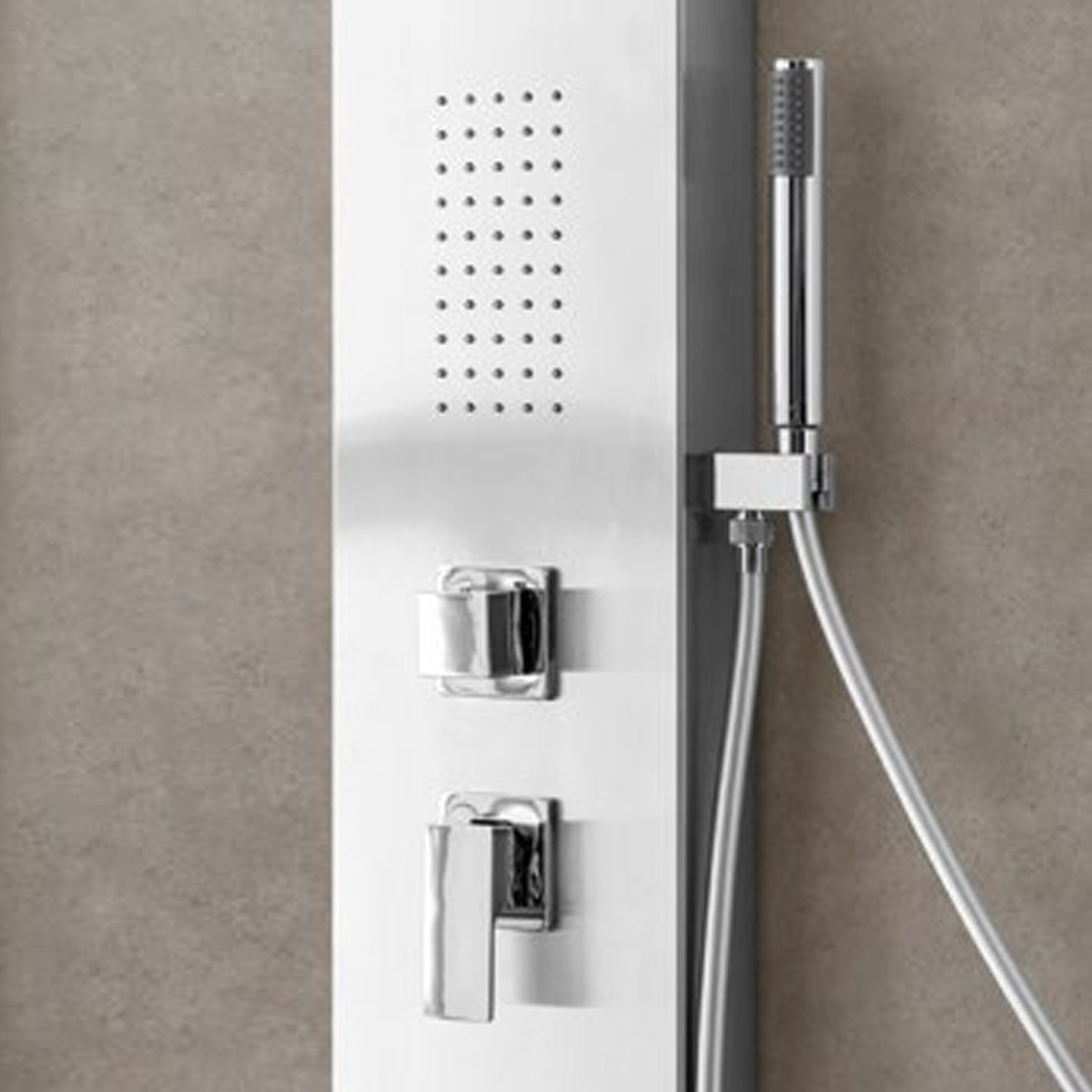 Pannello Doccia Idromassaggio in acciaio Inox Spazzolato con cascata modello Agata 4