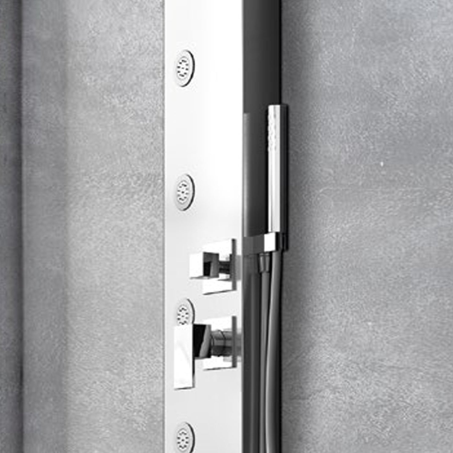 Pannello Doccia Idromassaggio in acciaio Inox Spazzolato modello Smeraldo 3