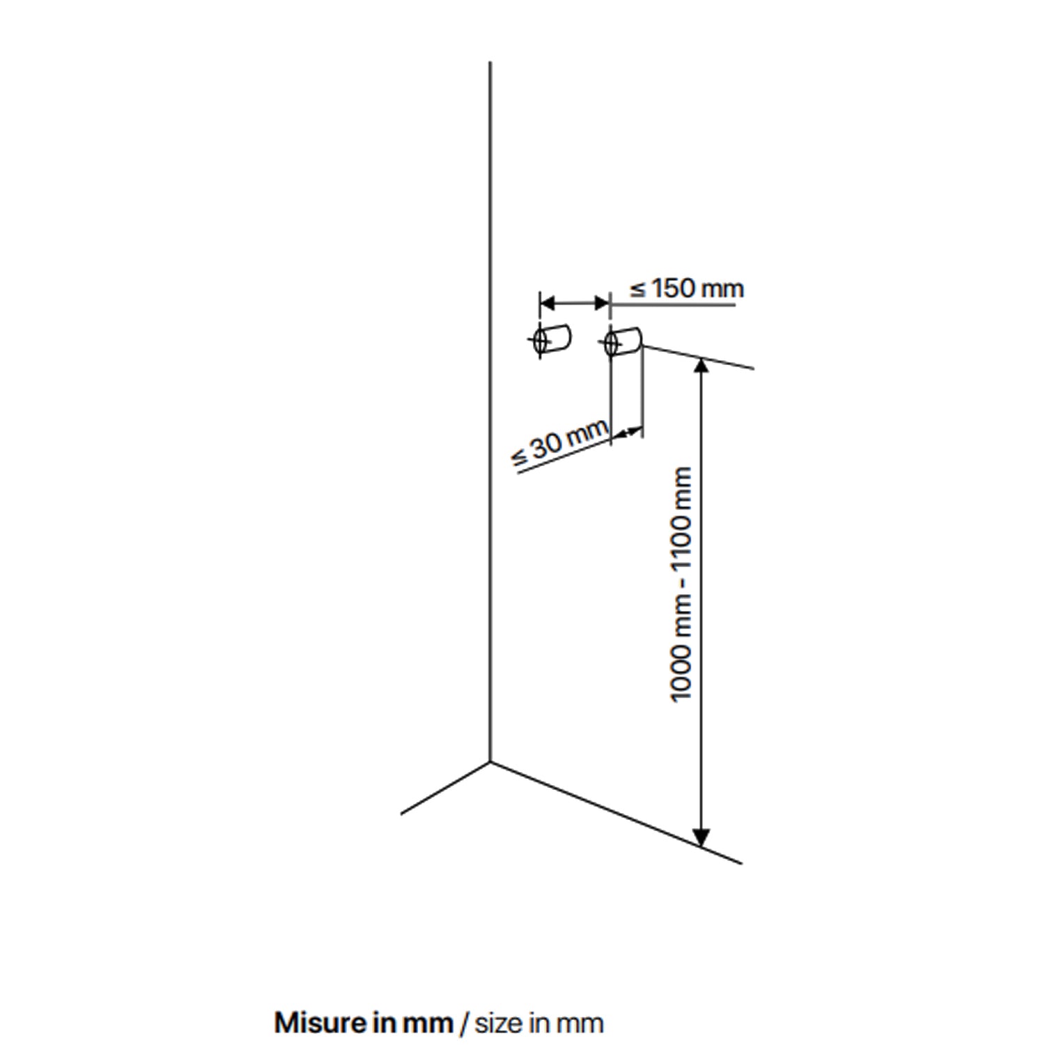 Pannello doccia idromassaggio Caorle acciaio inox miscelatore incasso a 3 vie 5