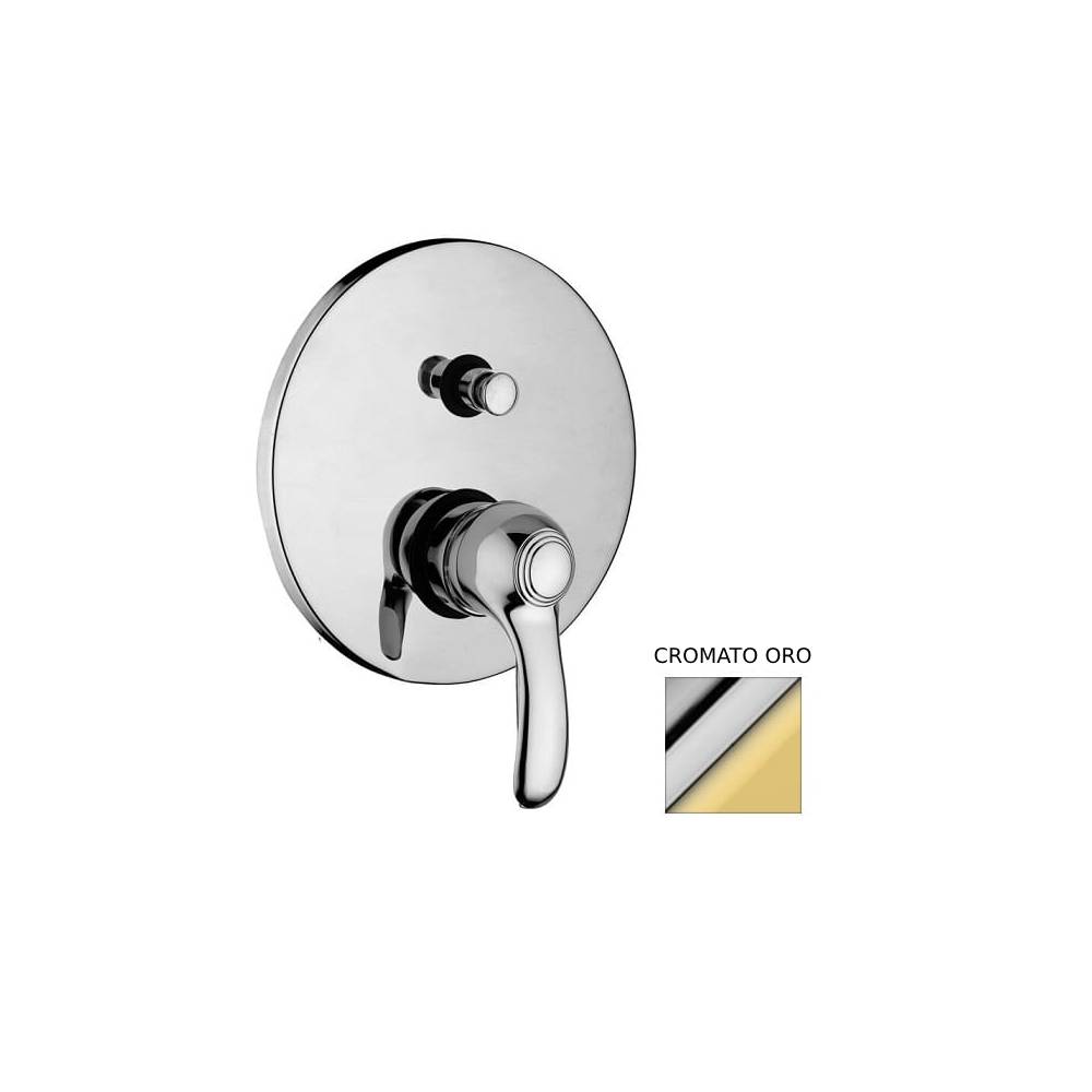 Miscelatore incasso doccia a muro con deviatore serie Flavia modello FA015CO Cromo oro Paffoni by CeramicStore | Lo specialista del tuo bagno