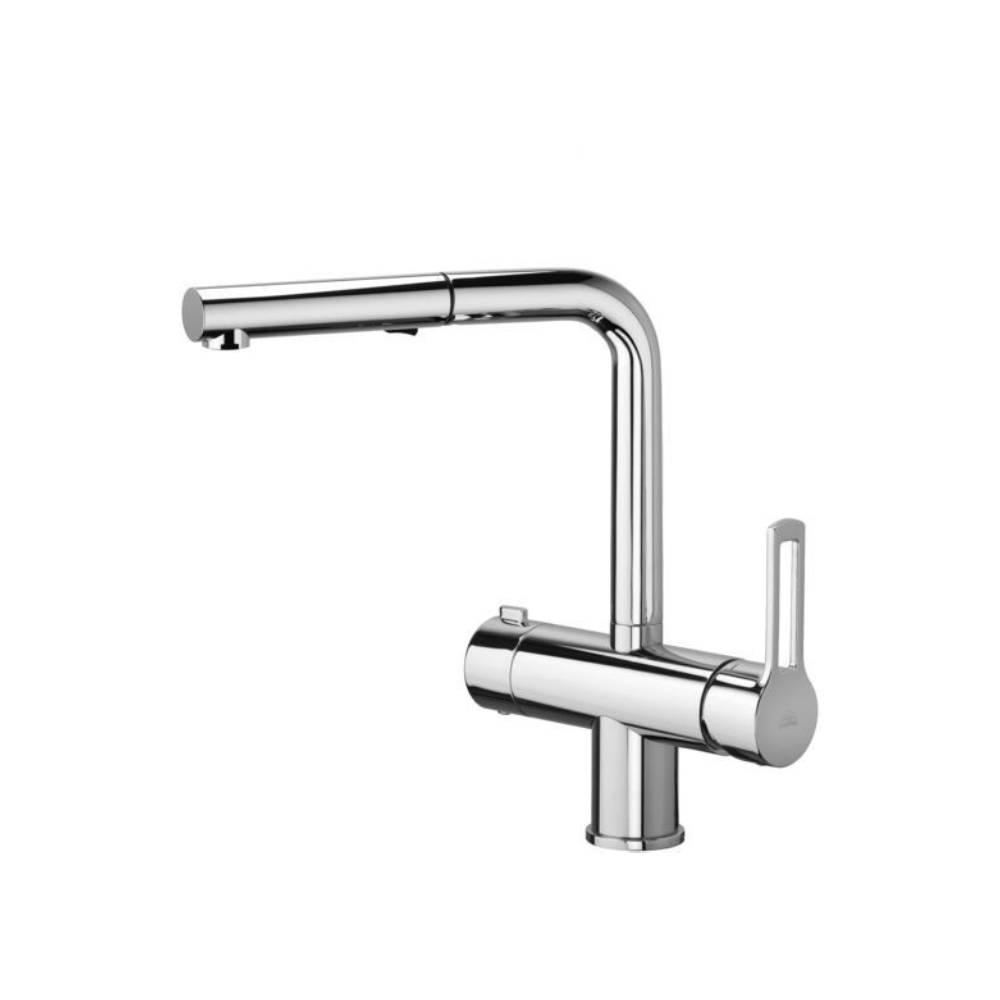 Miscelatore lavello con doccia estraibile 2 getti serie Ringo modello RIN295CR-MET cromo Paffoni by CeramicStore | Lo specialista del tuo bagno