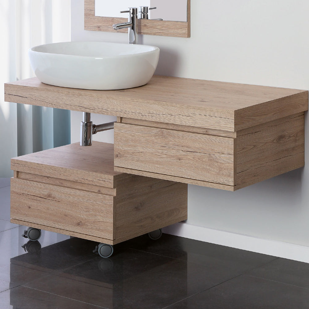 Cassettiera con chiusura soft-close e ruote Cubi&Co Rack cm 58x48 - Rovere di Bordeaux 3