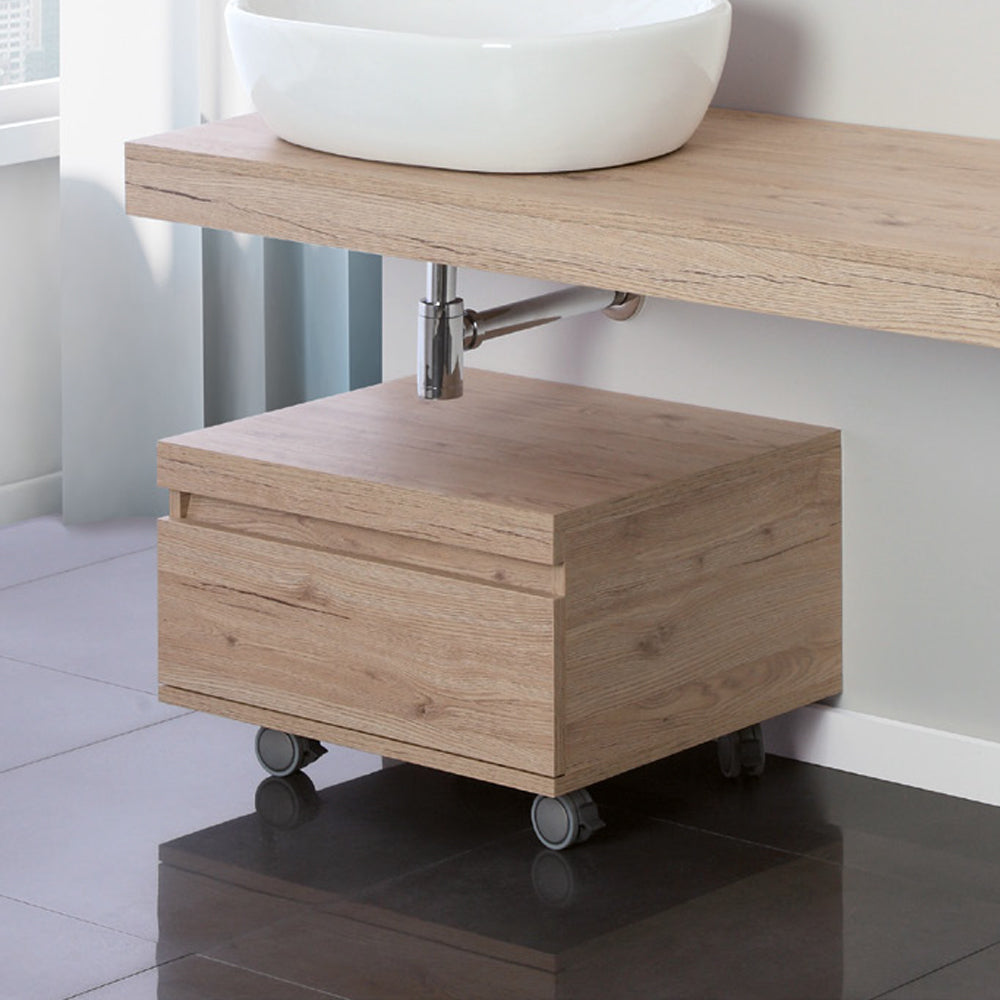 Cassettiera con chiusura soft-close e ruote Cubi&Co Rack cm 58x48 - Rovere di Bordeaux 4