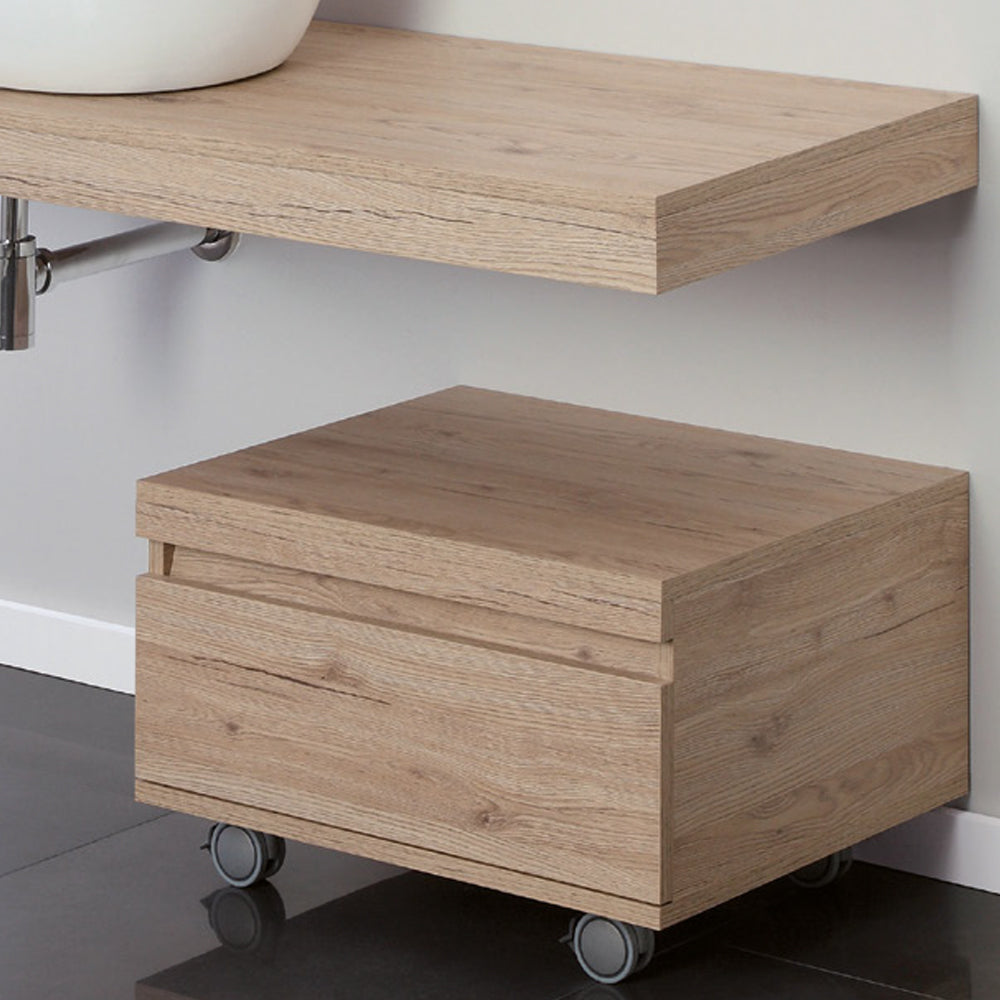 Cassettiera con chiusura soft-close e ruote Cubi&Co Rack cm 58x48 - Rovere di Bordeaux 6