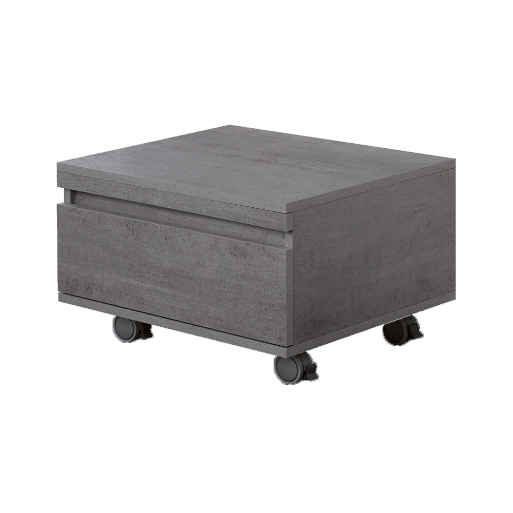 Cassettiera con chiusura soft-close e ruote Cubi&Co Rack colore cemento cm 58x48