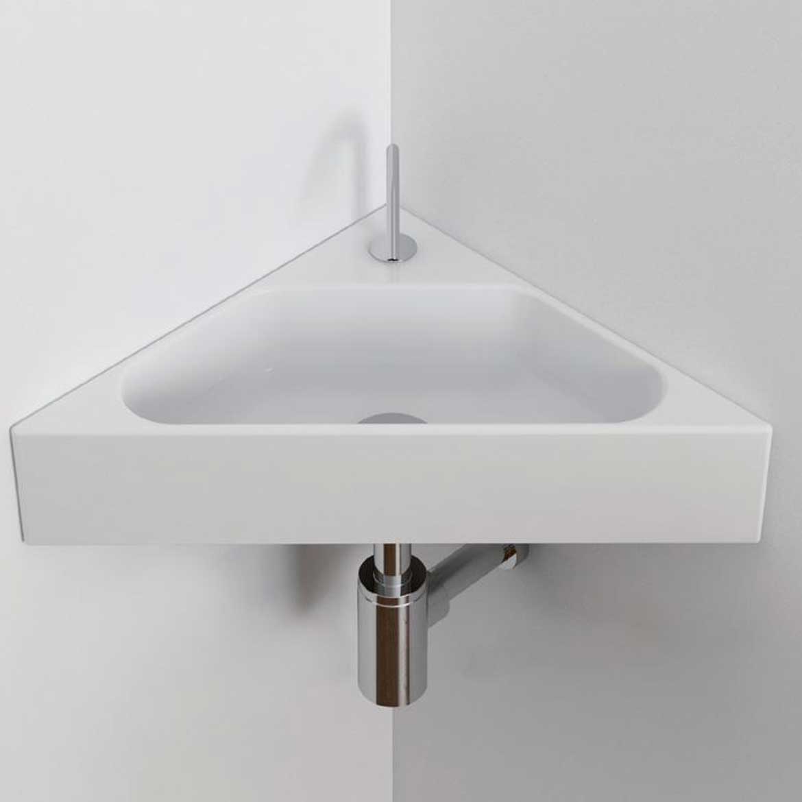 Lavabo angolare in ceramica 30x60 collezione Misura di Domus Falerii by CeramicStore | Lo specialista del tuo bagno