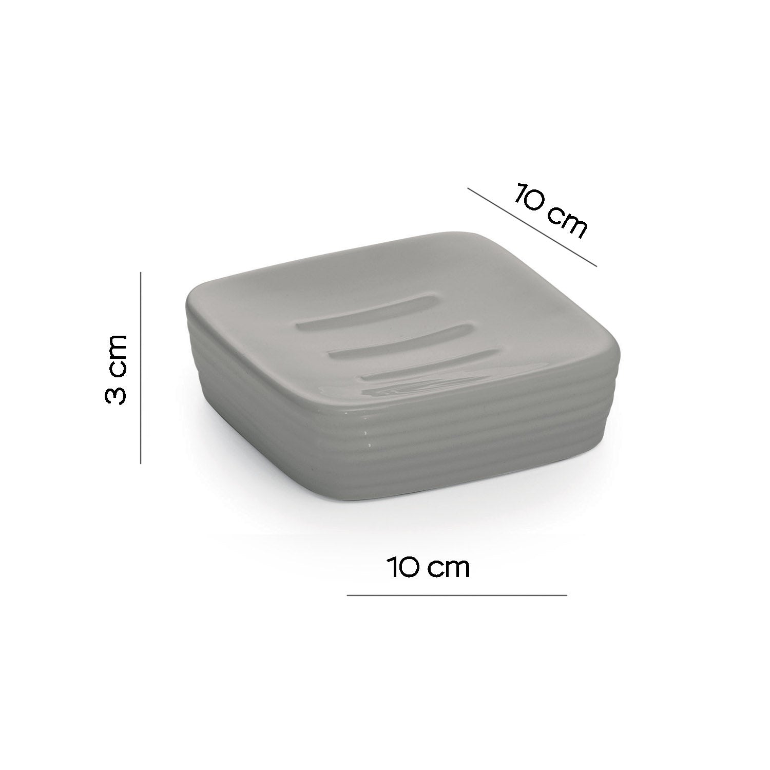  Portasapone in ceramica Gedy serie Kelly - Grigio